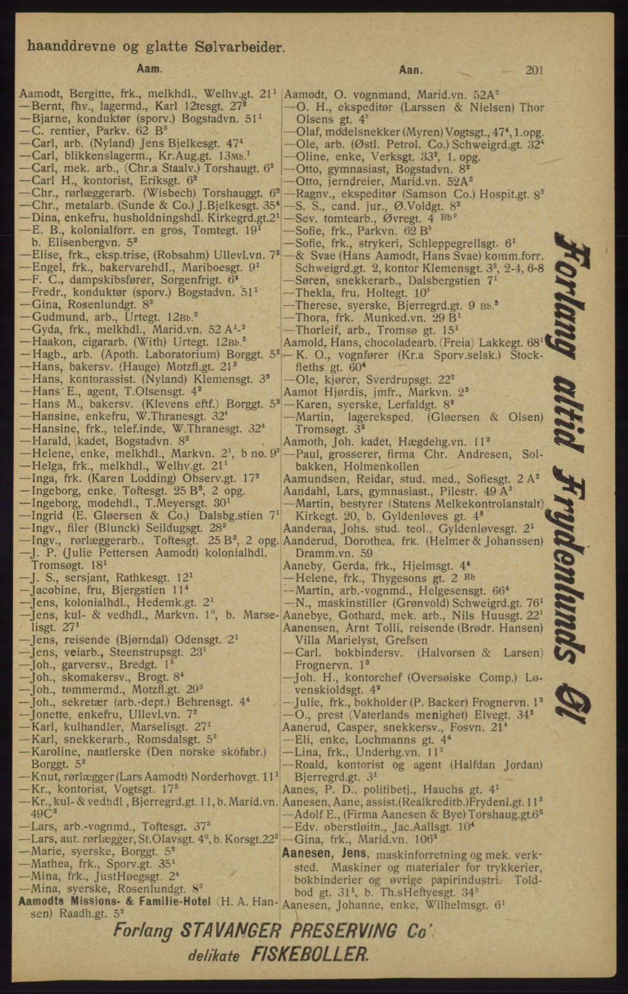 Kristiania/Oslo adressebok, PUBL/-, 1913, s. 211