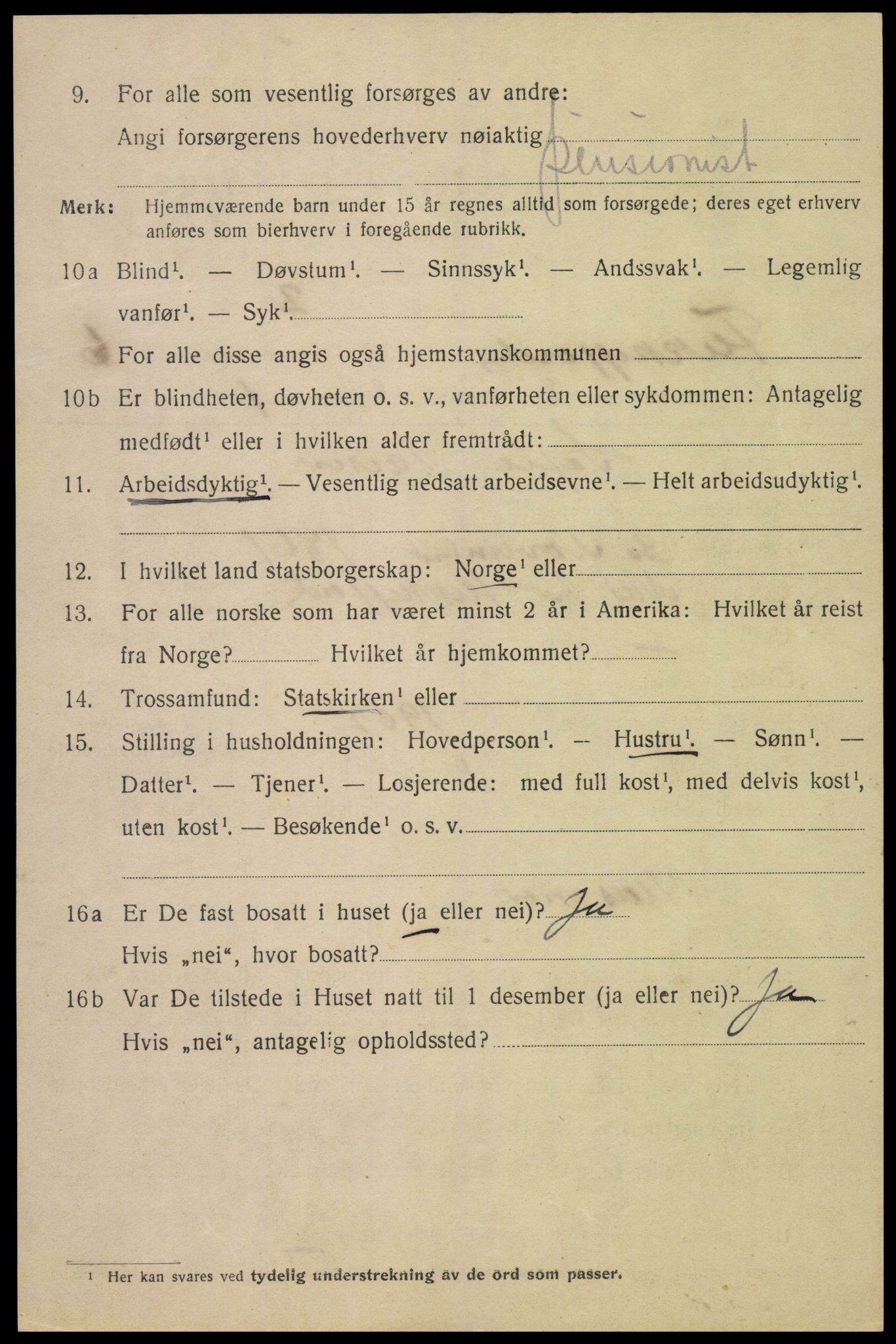 SAK, Folketelling 1920 for 1004 Flekkefjord kjøpstad, 1920, s. 5835