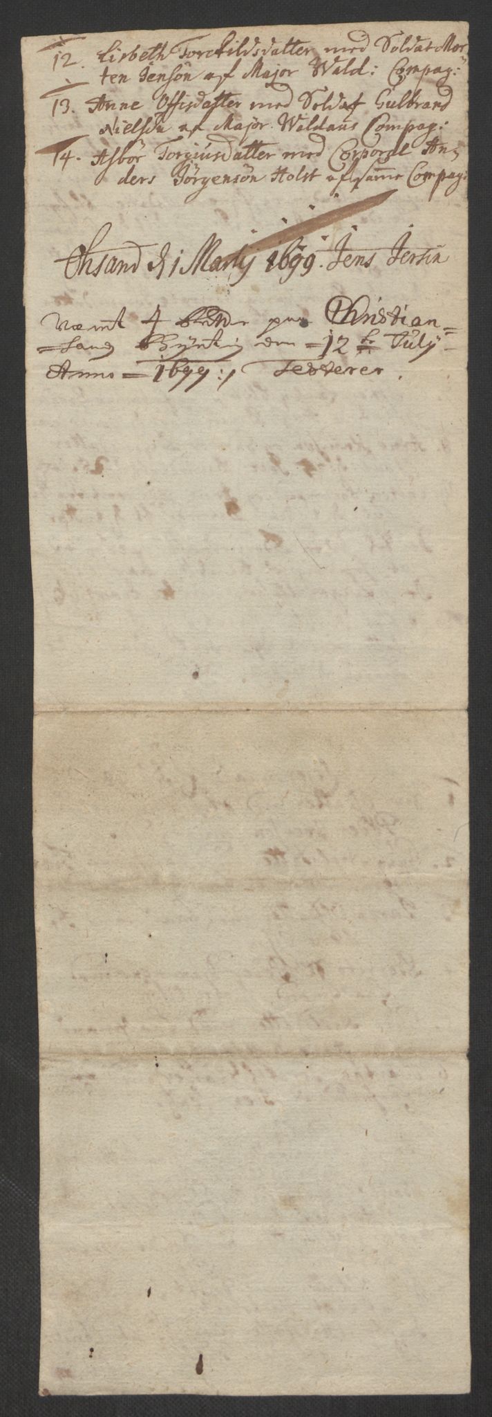 Rentekammeret inntil 1814, Reviderte regnskaper, Byregnskaper, RA/EA-4066/R/Rm/L0285: [M18] Sikt og sakefall, 1681-1718, s. 262