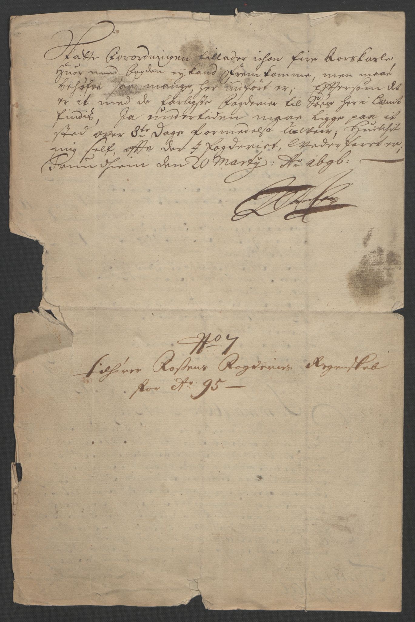 Rentekammeret inntil 1814, Reviderte regnskaper, Fogderegnskap, AV/RA-EA-4092/R57/L3851: Fogderegnskap Fosen, 1695-1696, s. 190