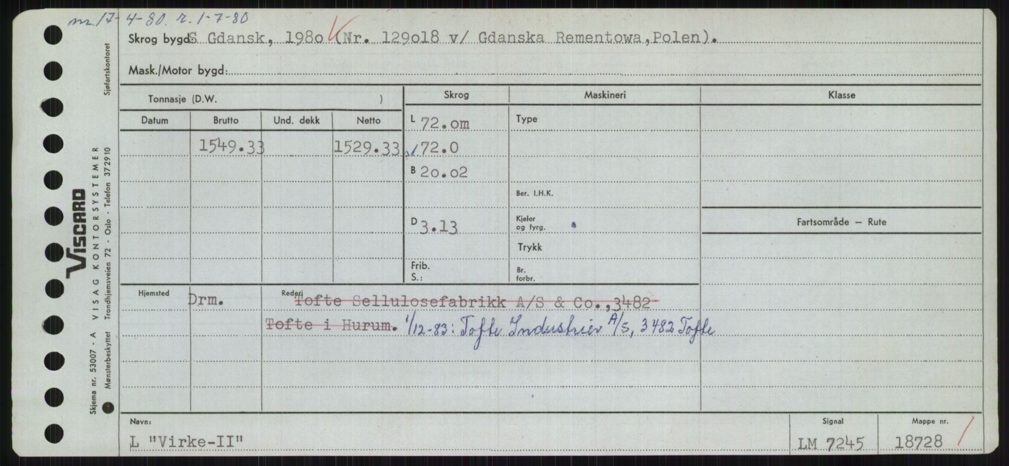 Sjøfartsdirektoratet med forløpere, Skipsmålingen, AV/RA-S-1627/H/Hc/L0001: Lektere, A-Y, s. 633