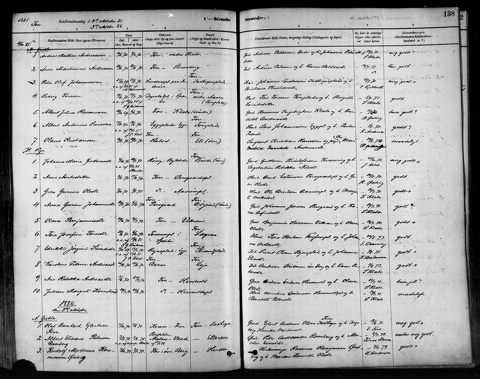 Ministerialprotokoller, klokkerbøker og fødselsregistre - Nord-Trøndelag, SAT/A-1458/746/L0448: Ministerialbok nr. 746A07 /1, 1878-1900, s. 138