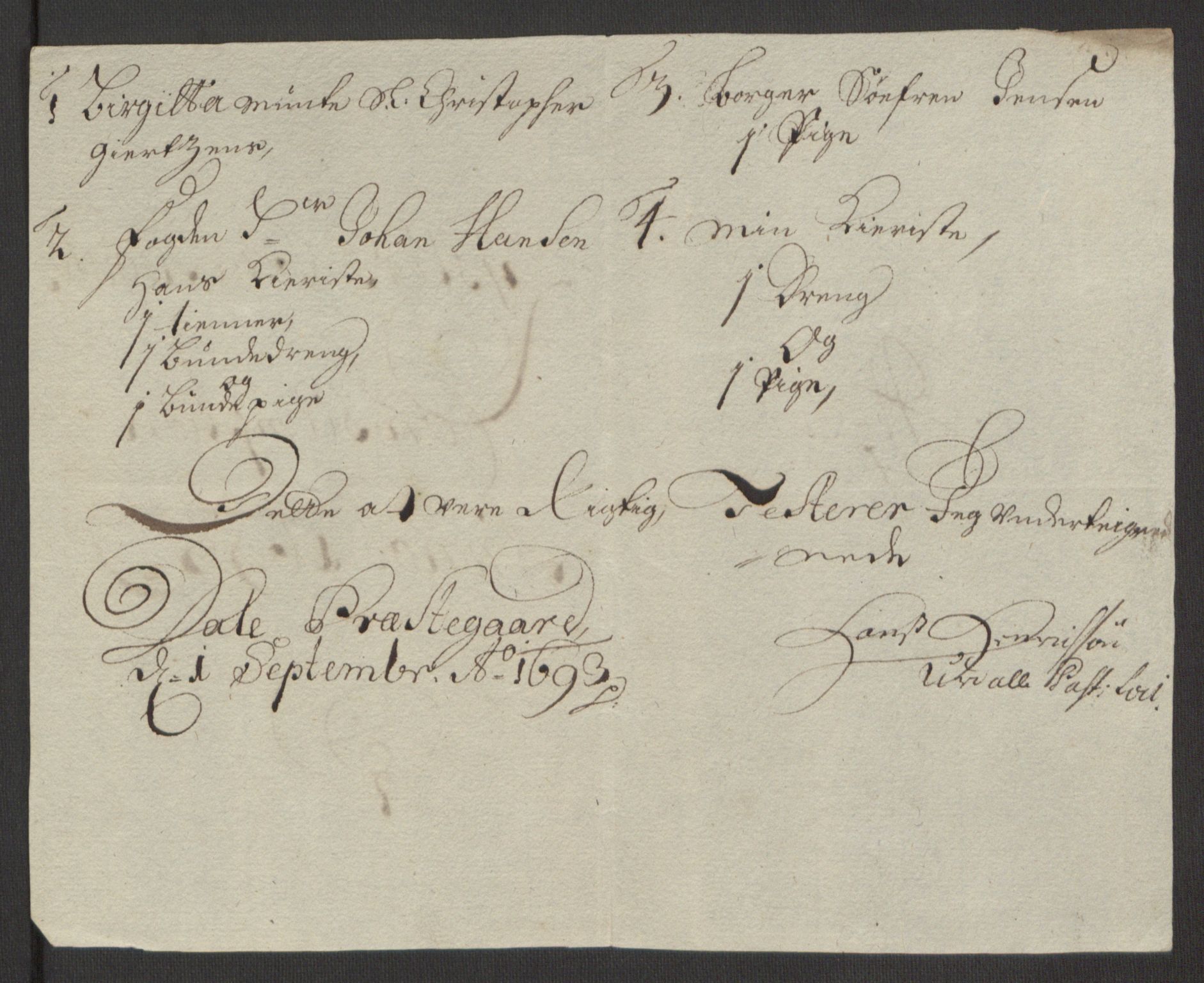Rentekammeret inntil 1814, Reviderte regnskaper, Fogderegnskap, RA/EA-4092/R52/L3307: Fogderegnskap Sogn, 1693-1694, s. 48