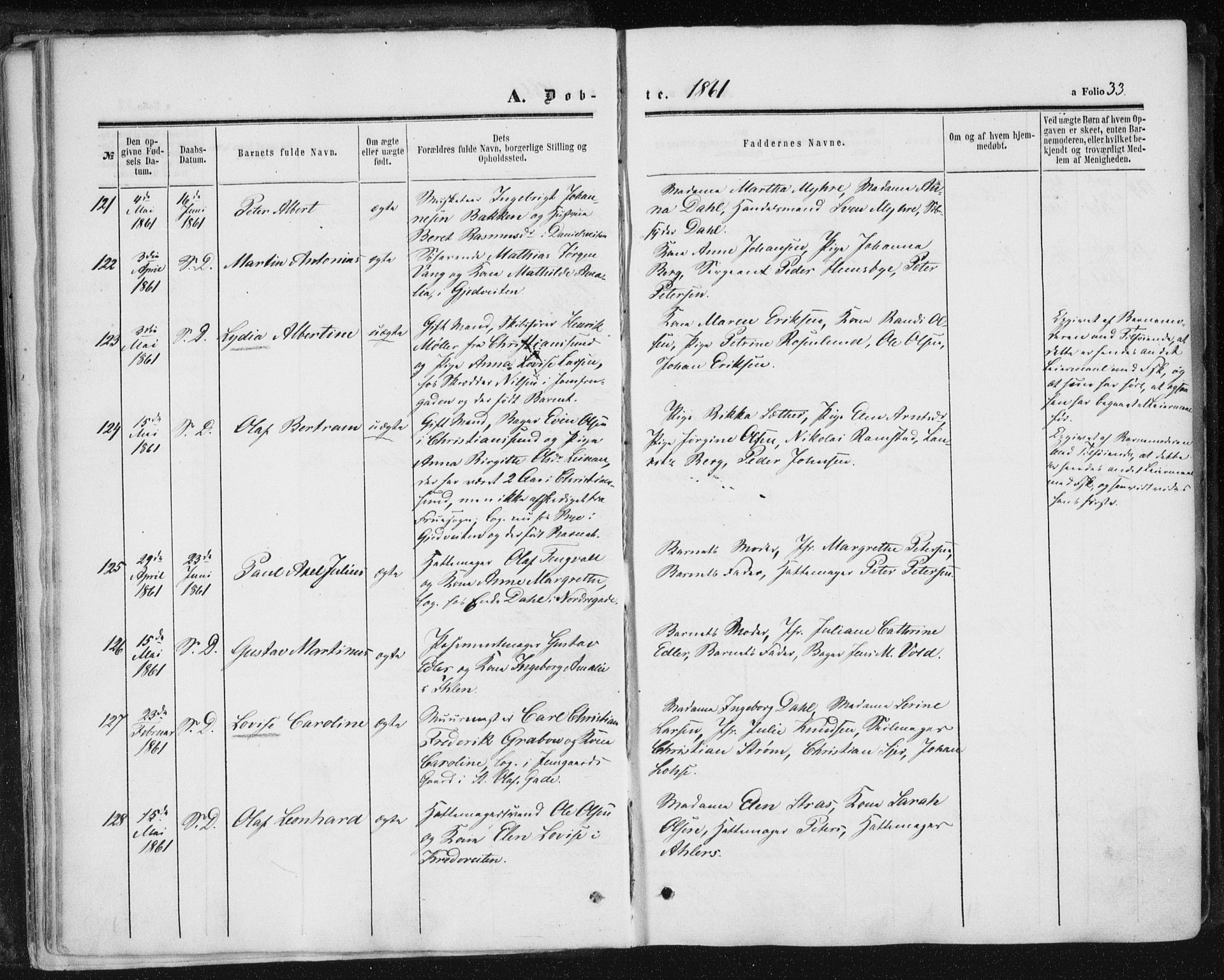 Ministerialprotokoller, klokkerbøker og fødselsregistre - Sør-Trøndelag, SAT/A-1456/602/L0115: Ministerialbok nr. 602A13, 1860-1872, s. 33