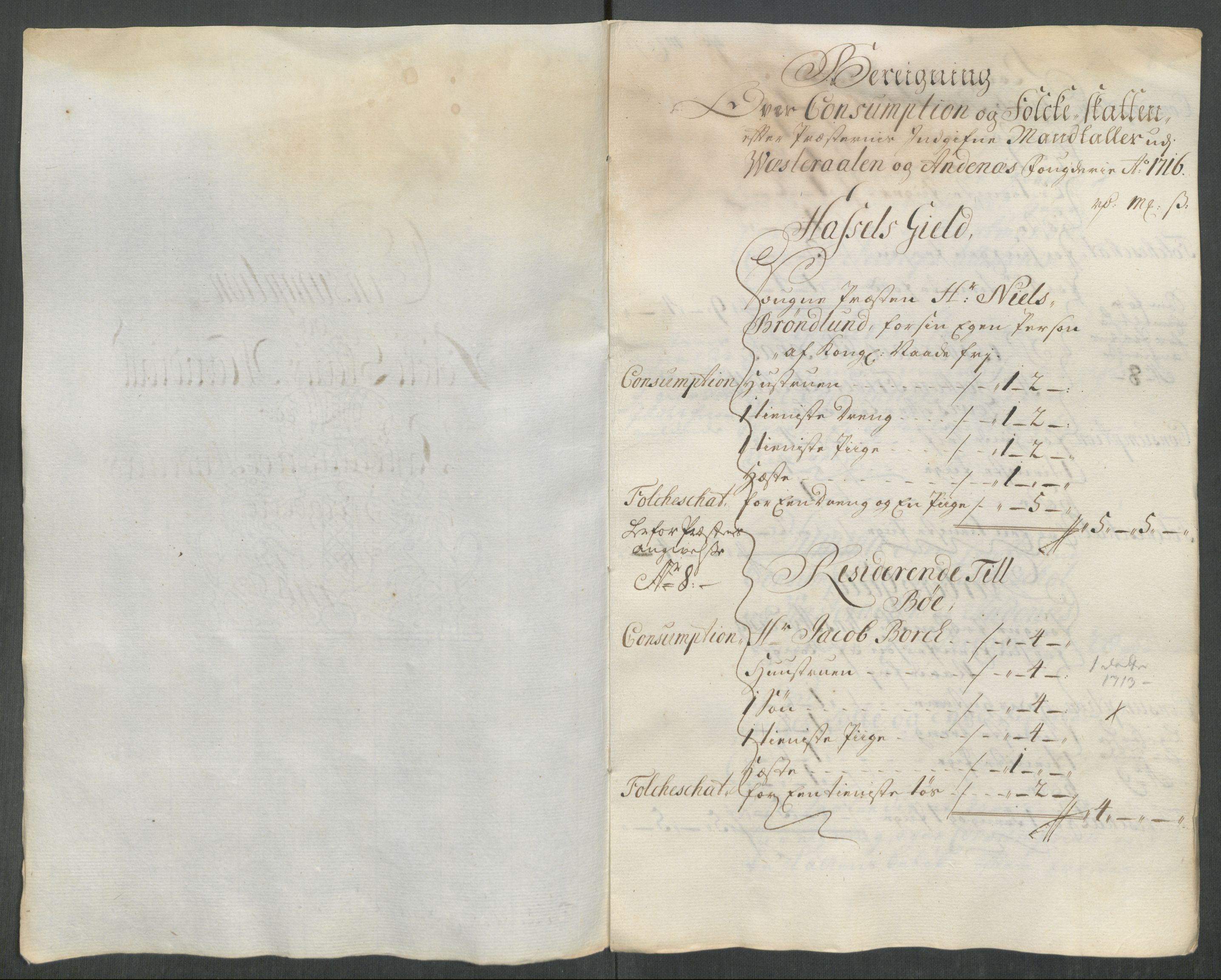 Rentekammeret inntil 1814, Reviderte regnskaper, Fogderegnskap, RA/EA-4092/R67/L4682: Fogderegnskap Vesterålen, Andenes og Lofoten, 1716, s. 87