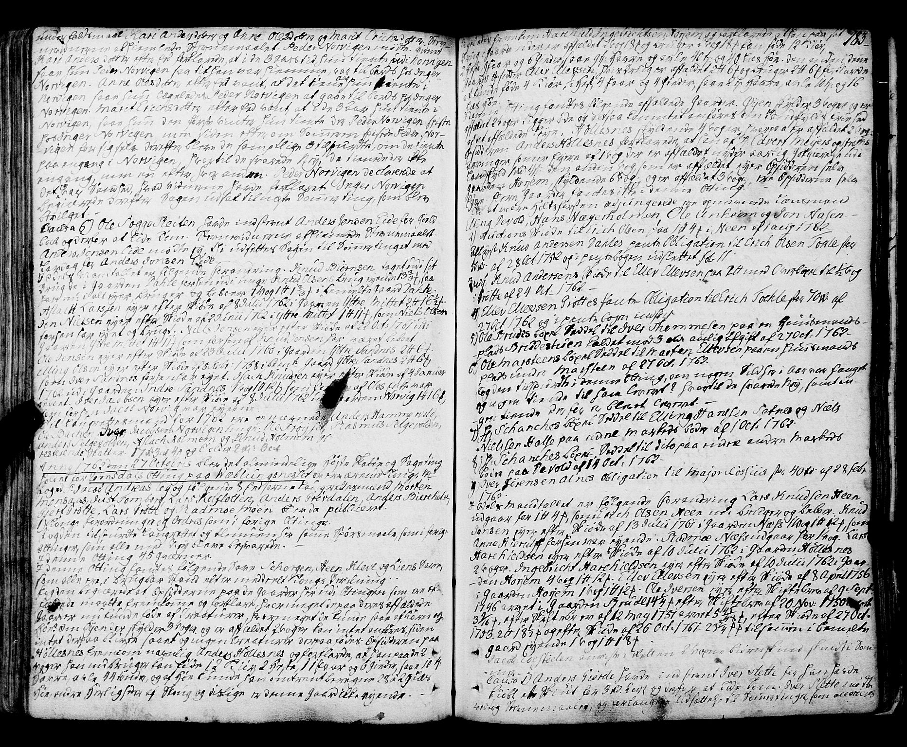 Romsdal sorenskriveri, AV/SAT-A-4149/1/1/1A/L0014: Tingbok, 1757-1765, s. 183