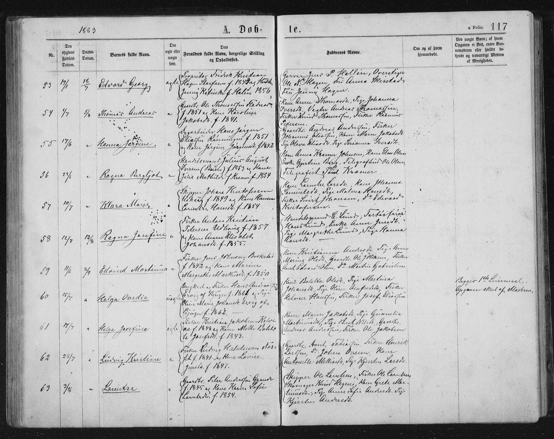 Ministerialprotokoller, klokkerbøker og fødselsregistre - Sør-Trøndelag, AV/SAT-A-1456/659/L0745: Klokkerbok nr. 659C02, 1869-1892, s. 117