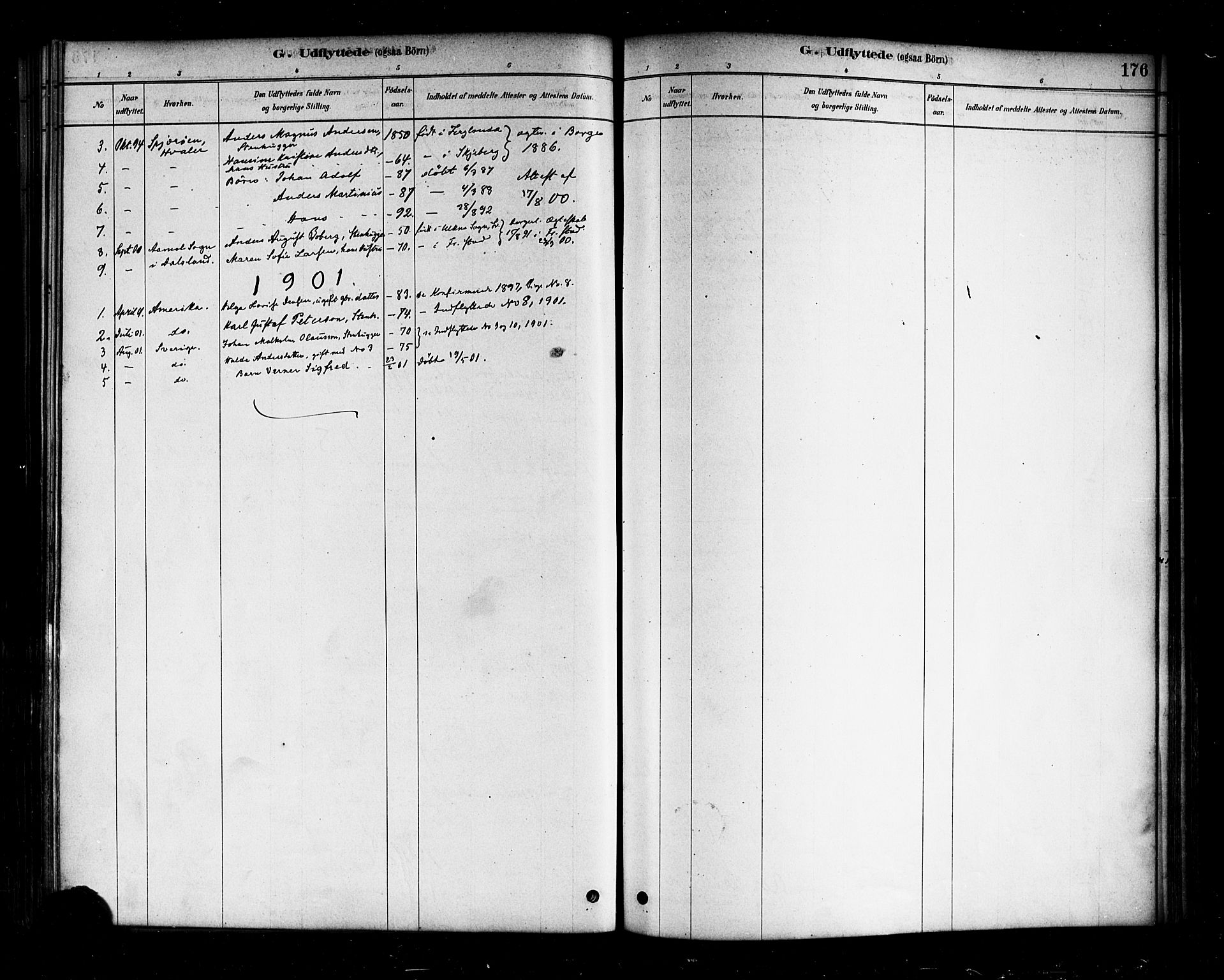 Borge prestekontor Kirkebøker, SAO/A-10903/F/Fb/L0003: Ministerialbok nr. II 3, 1878-1902, s. 176