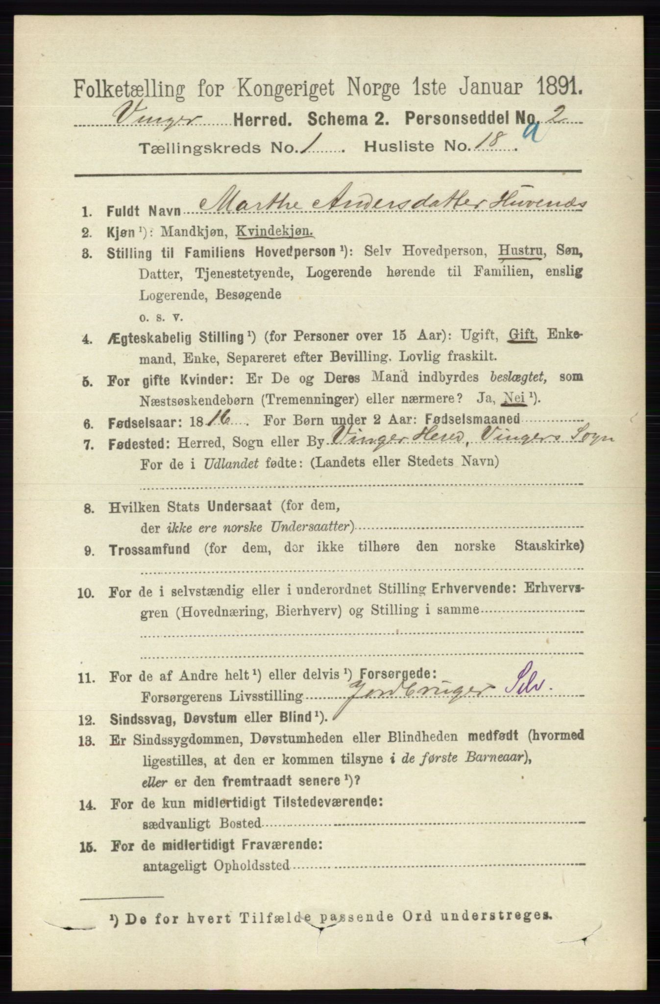 RA, Folketelling 1891 for 0421 Vinger herred, 1891, s. 214
