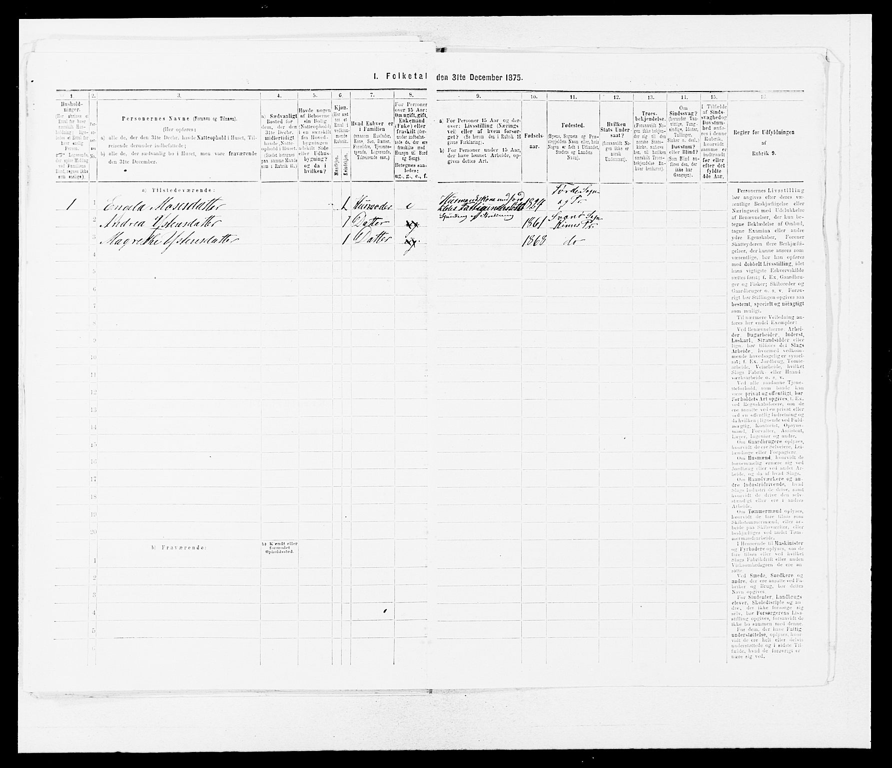 SAB, Folketelling 1875 for 1437L Kinn prestegjeld, Kinn sokn og Svanøy sokn, 1875, s. 644