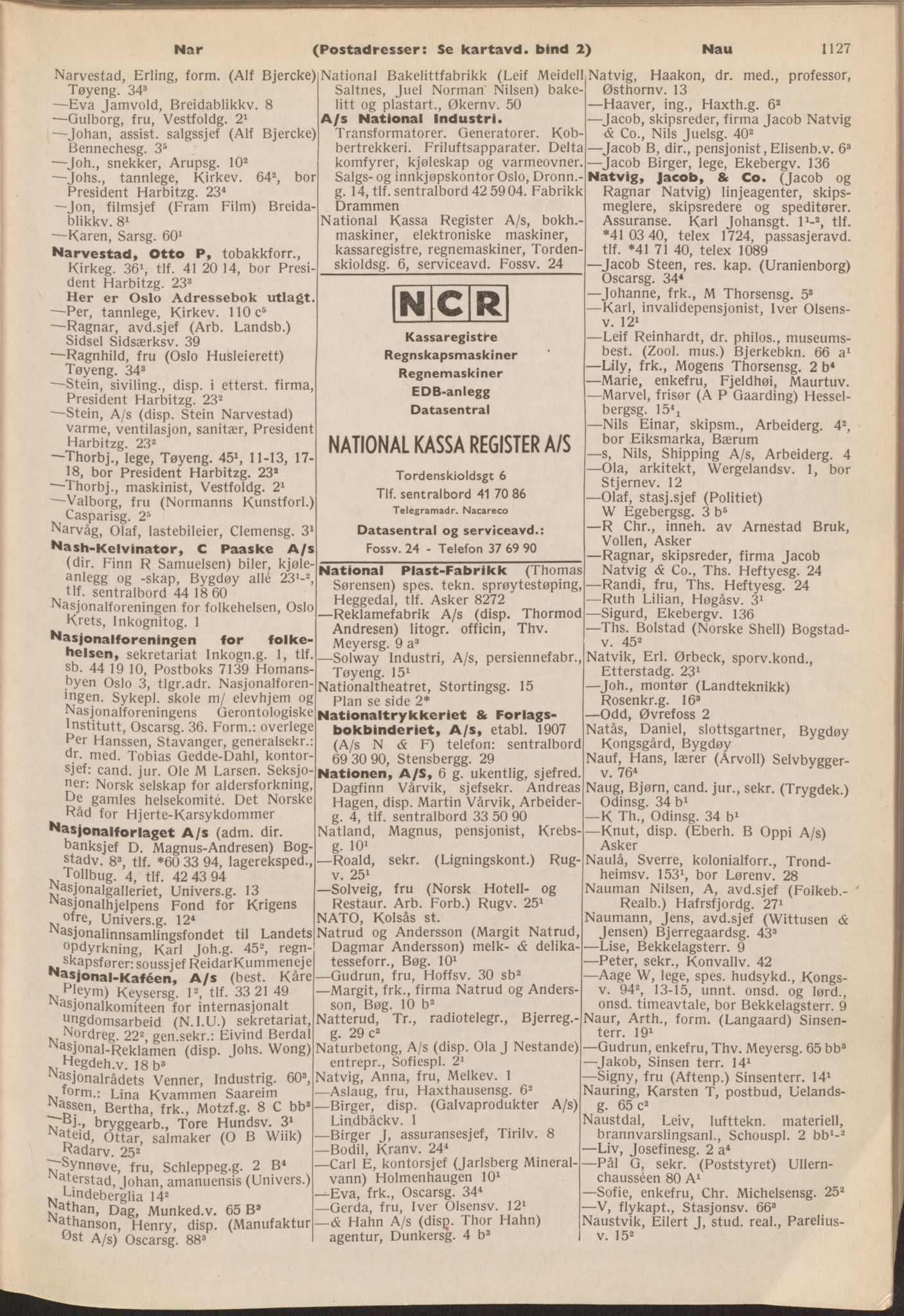 Kristiania/Oslo adressebok, PUBL/-, 1965-1966, s. 1127