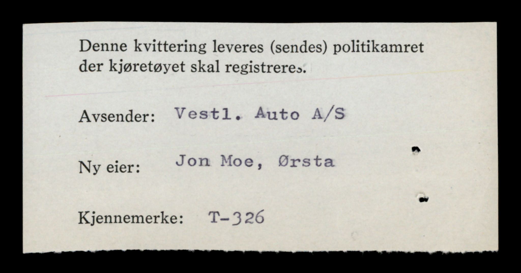 Møre og Romsdal vegkontor - Ålesund trafikkstasjon, AV/SAT-A-4099/F/Fe/L0003: Registreringskort for kjøretøy T 232 - T 340, 1927-1998, s. 2773