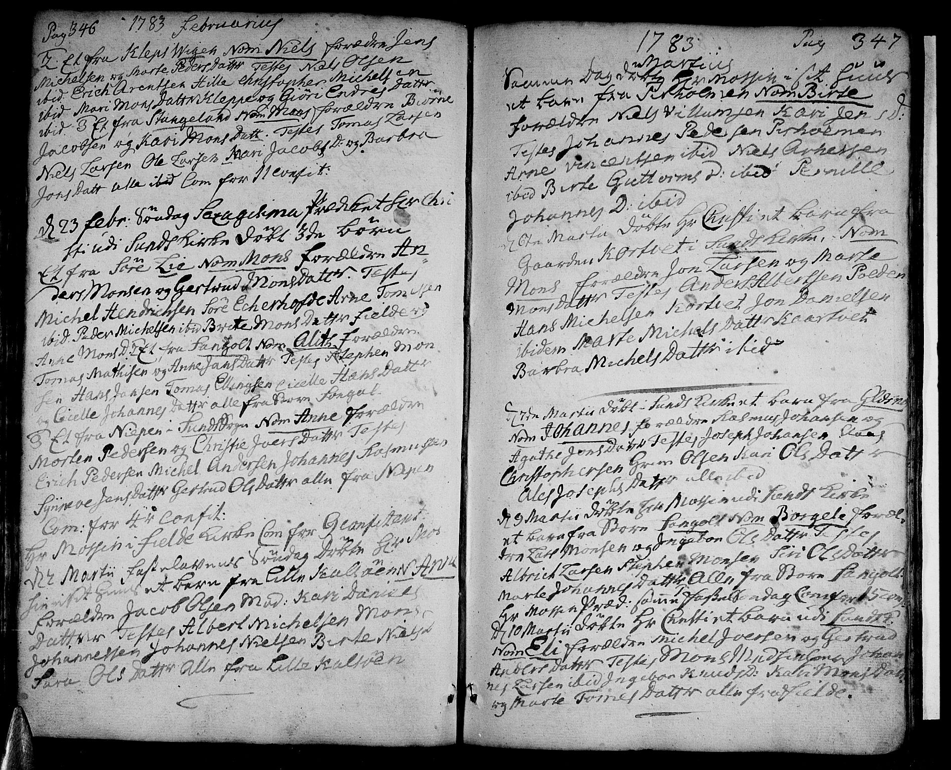 Sund sokneprestembete, AV/SAB-A-99930: Ministerialbok nr. A 5, 1770-1795, s. 346-347