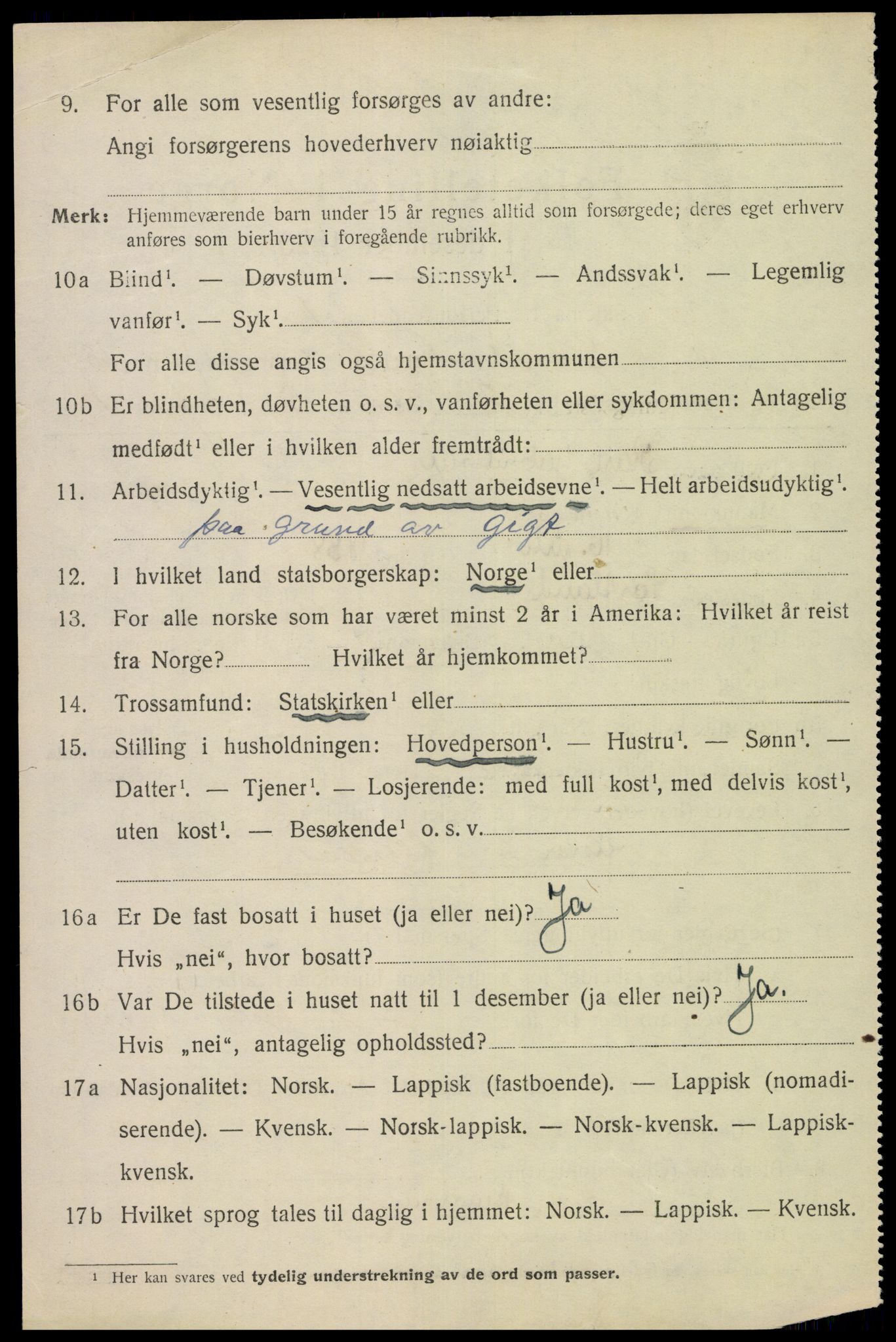 SAT, Folketelling 1920 for 1870 Sortland herred, 1920, s. 10419