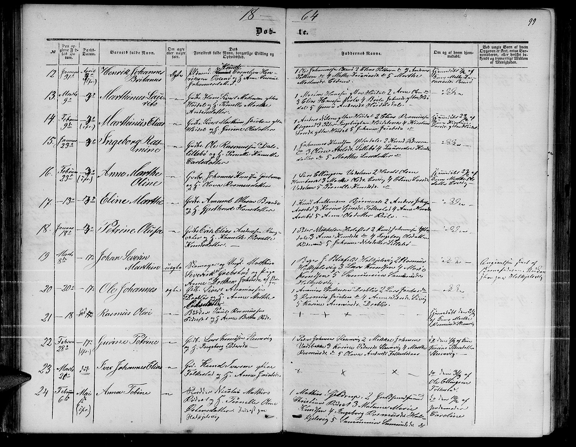 Ministerialprotokoller, klokkerbøker og fødselsregistre - Møre og Romsdal, AV/SAT-A-1454/511/L0157: Klokkerbok nr. 511C03, 1864-1884, s. 99