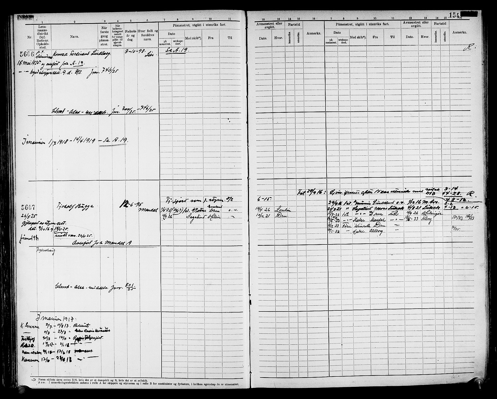 Drammen innrulleringsdistrikt, AV/SAKO-A-781/F/Fc/L0008: Hovedrulle, 1923, s. 160