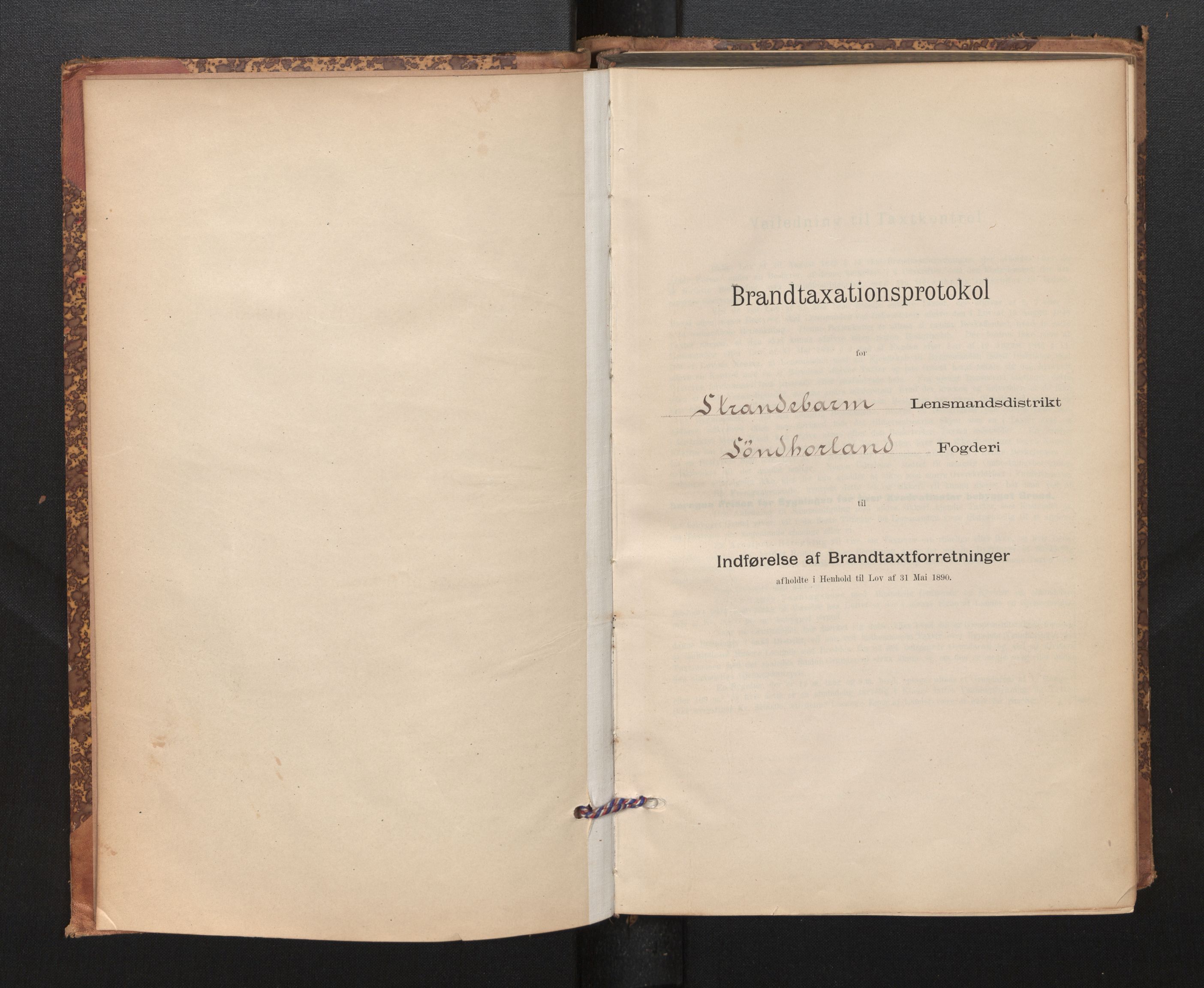 Lensmannen i Strandebarm, AV/SAB-A-35101/0012/L0004: Branntakstprotokoll, skjematakst, 1895-1920