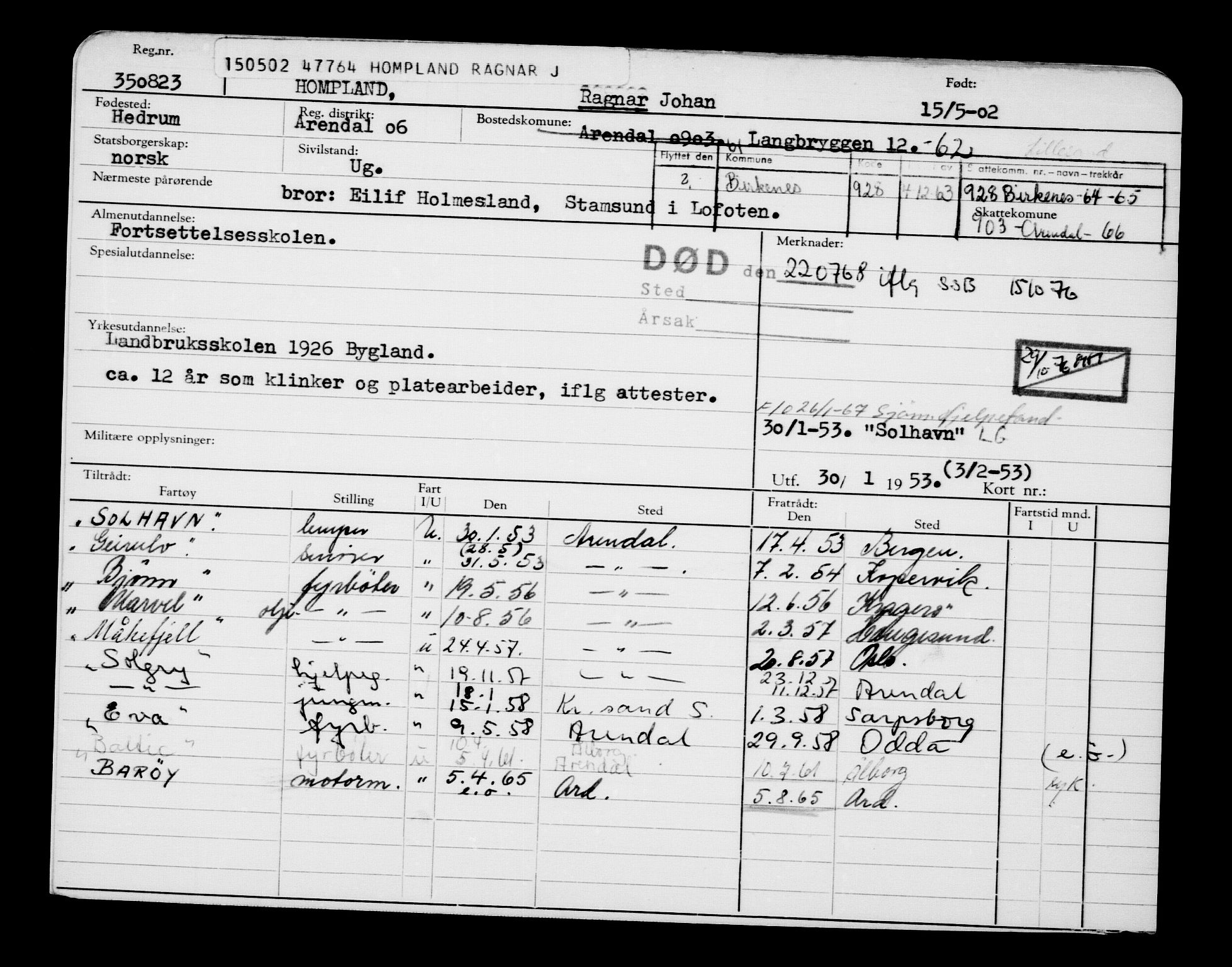 Direktoratet for sjømenn, RA/S-3545/G/Gb/L0044: Hovedkort, 1902, s. 455