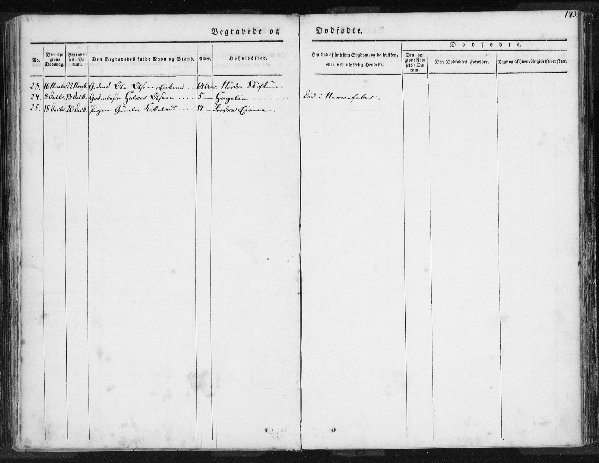 Hjelmeland sokneprestkontor, AV/SAST-A-101843/01/IV/L0006: Ministerialbok nr. A 6, 1834-1845, s. 173