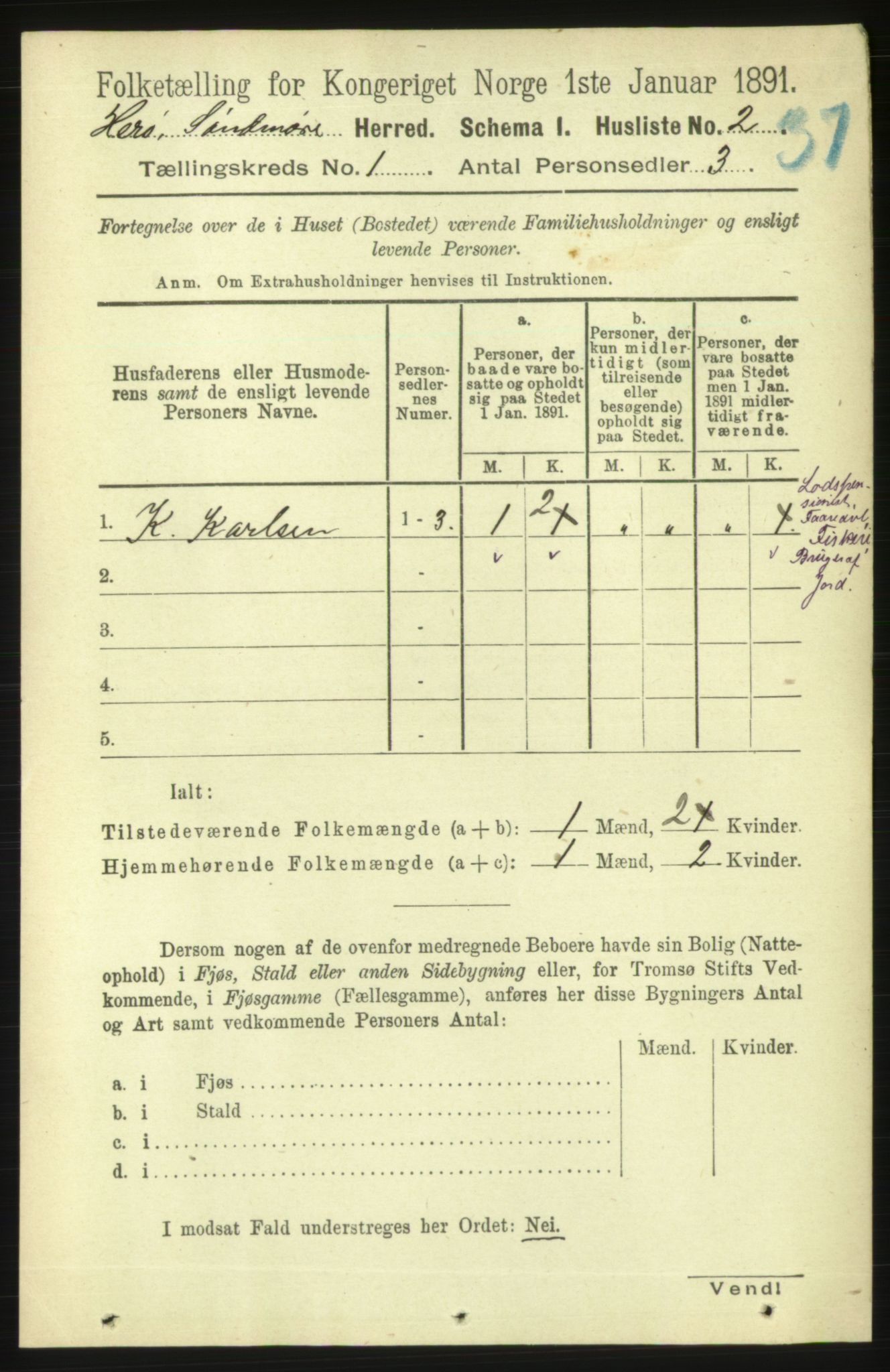 RA, Folketelling 1891 for 1515 Herøy herred, 1891, s. 30