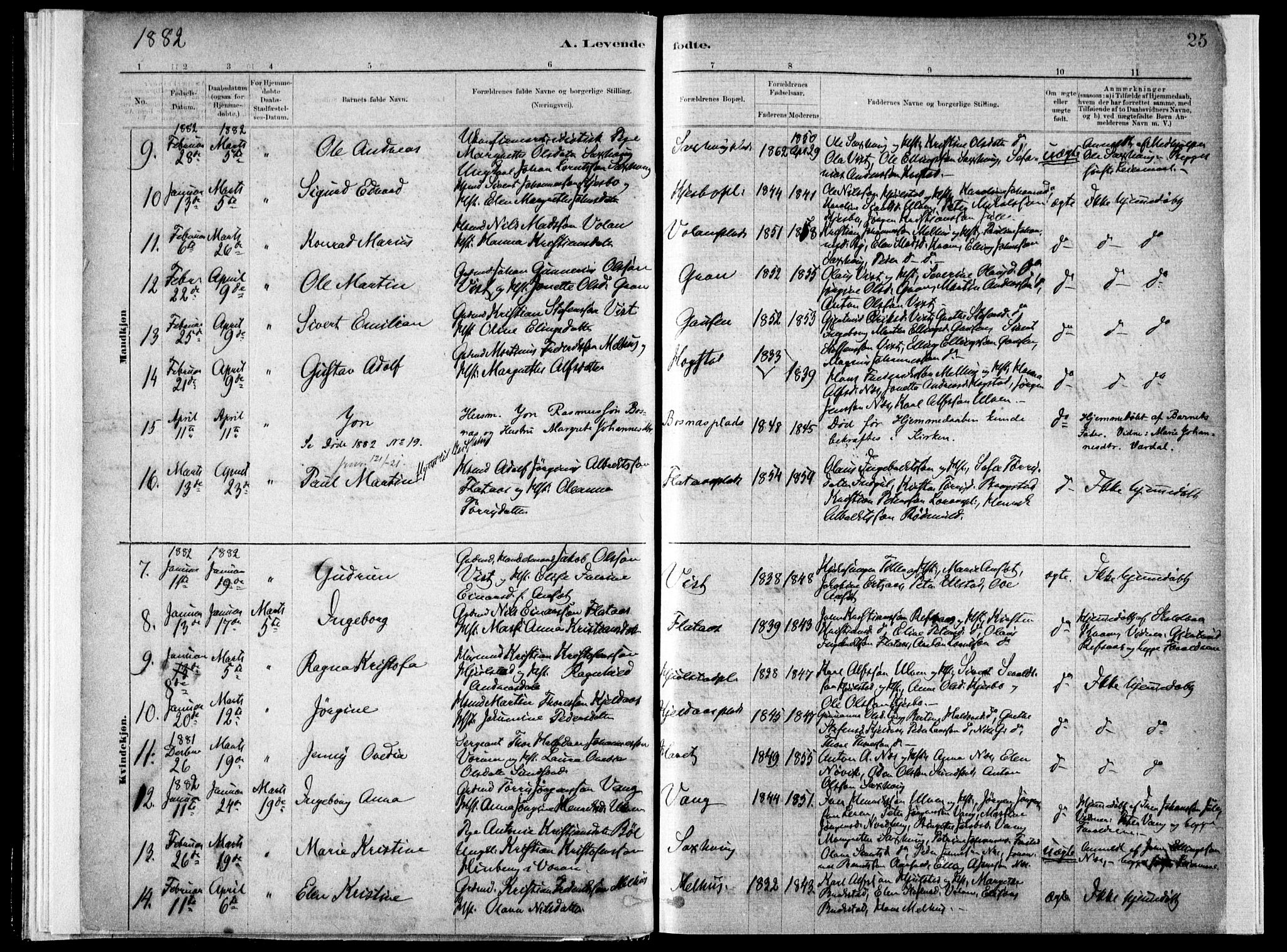 Ministerialprotokoller, klokkerbøker og fødselsregistre - Nord-Trøndelag, SAT/A-1458/730/L0285: Ministerialbok nr. 730A10, 1879-1914, s. 25