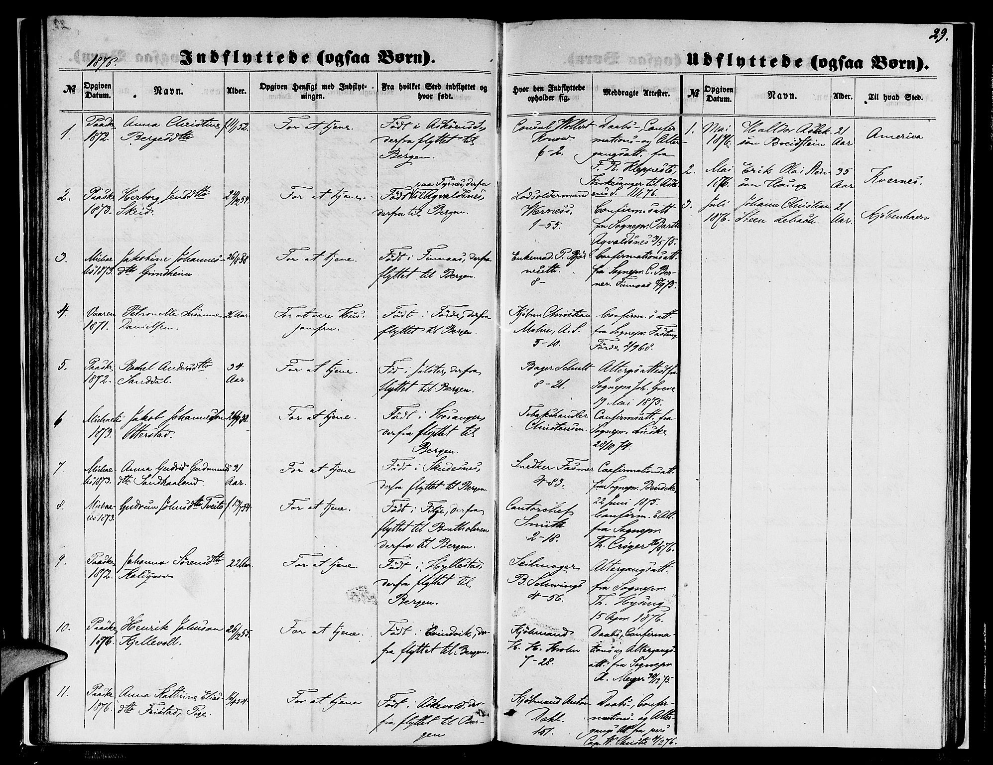 Nykirken Sokneprestembete, AV/SAB-A-77101/H/Hab: Klokkerbok nr. F 2, 1859-1886, s. 29