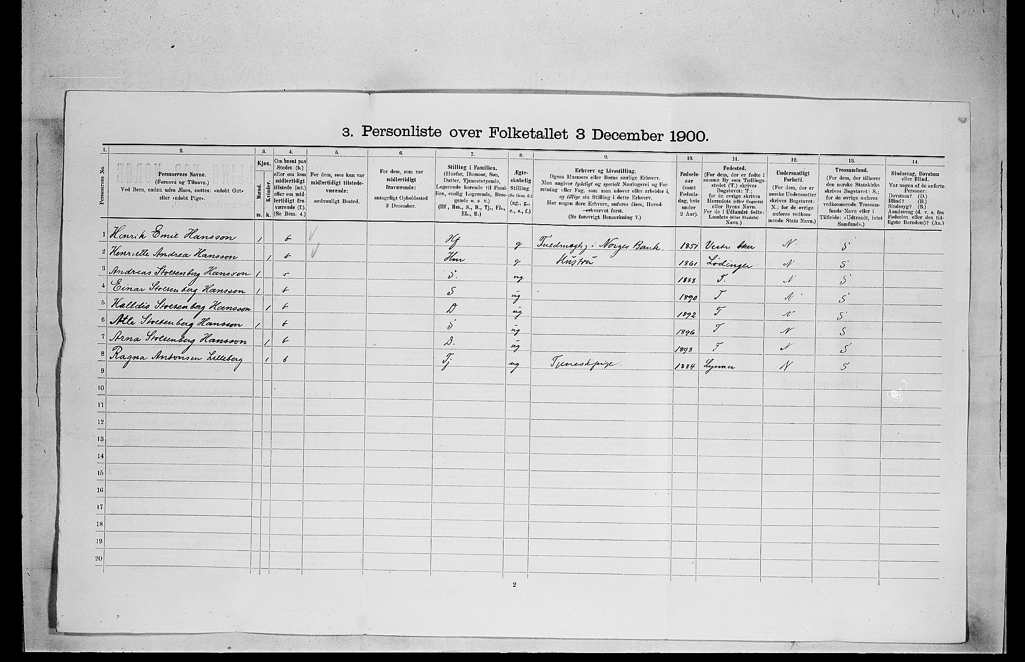 SAO, Folketelling 1900 for 0301 Kristiania kjøpstad, 1900, s. 30644