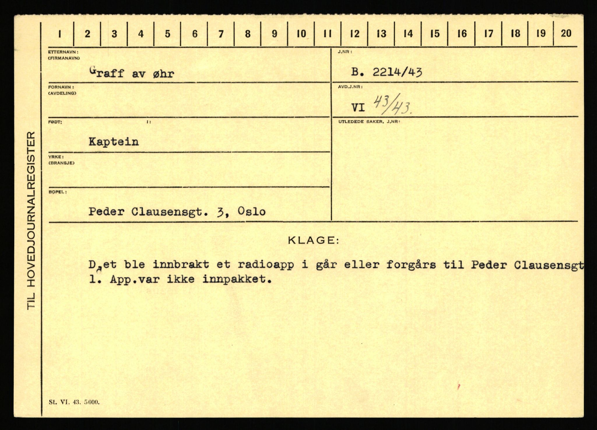 Statspolitiet - Hovedkontoret / Osloavdelingen, AV/RA-S-1329/C/Ca/L0005: Furali - Hamula, 1943-1945, s. 1431