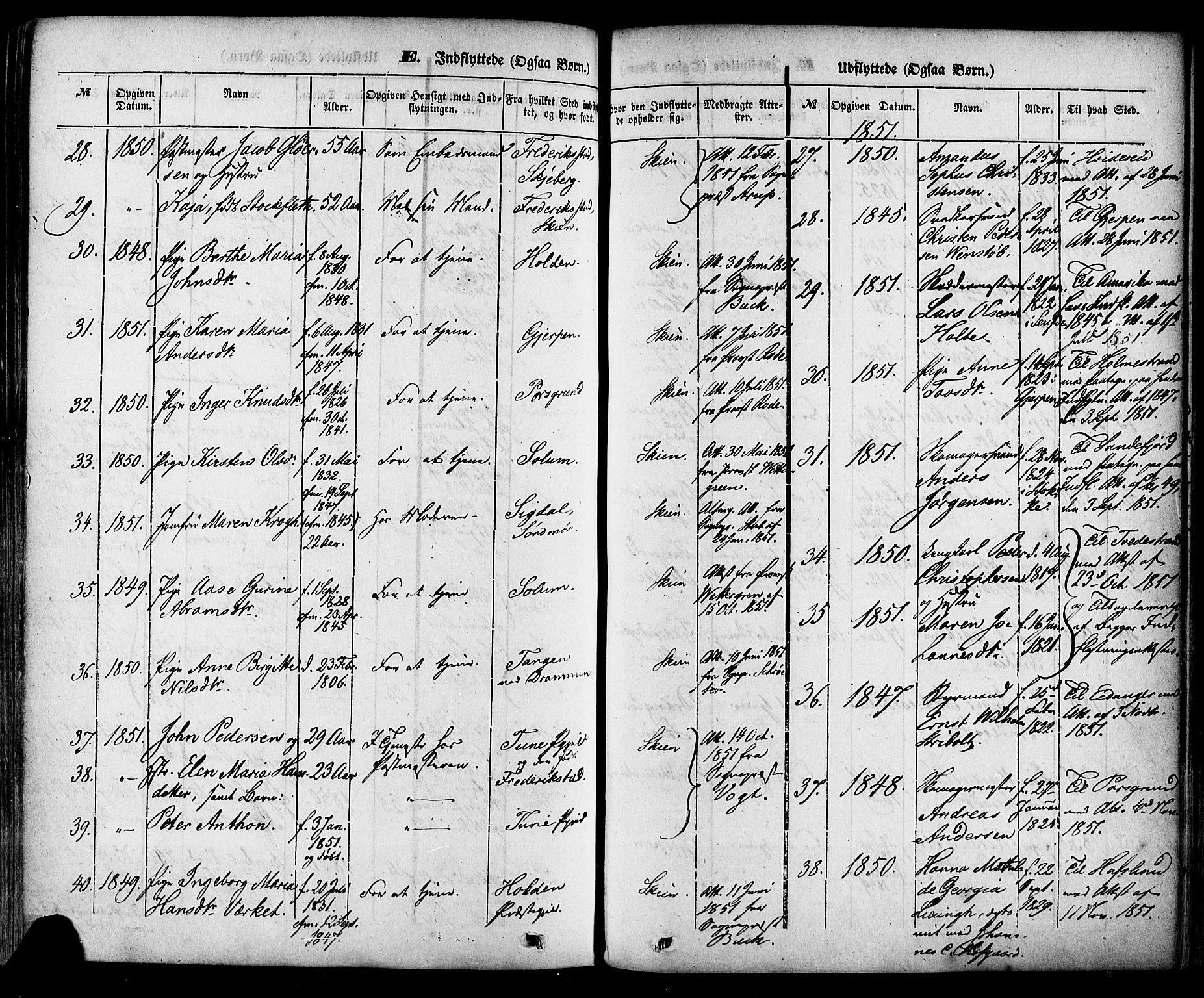 Skien kirkebøker, AV/SAKO-A-302/F/Fa/L0006a: Ministerialbok nr. 6A, 1843-1856, s. 435
