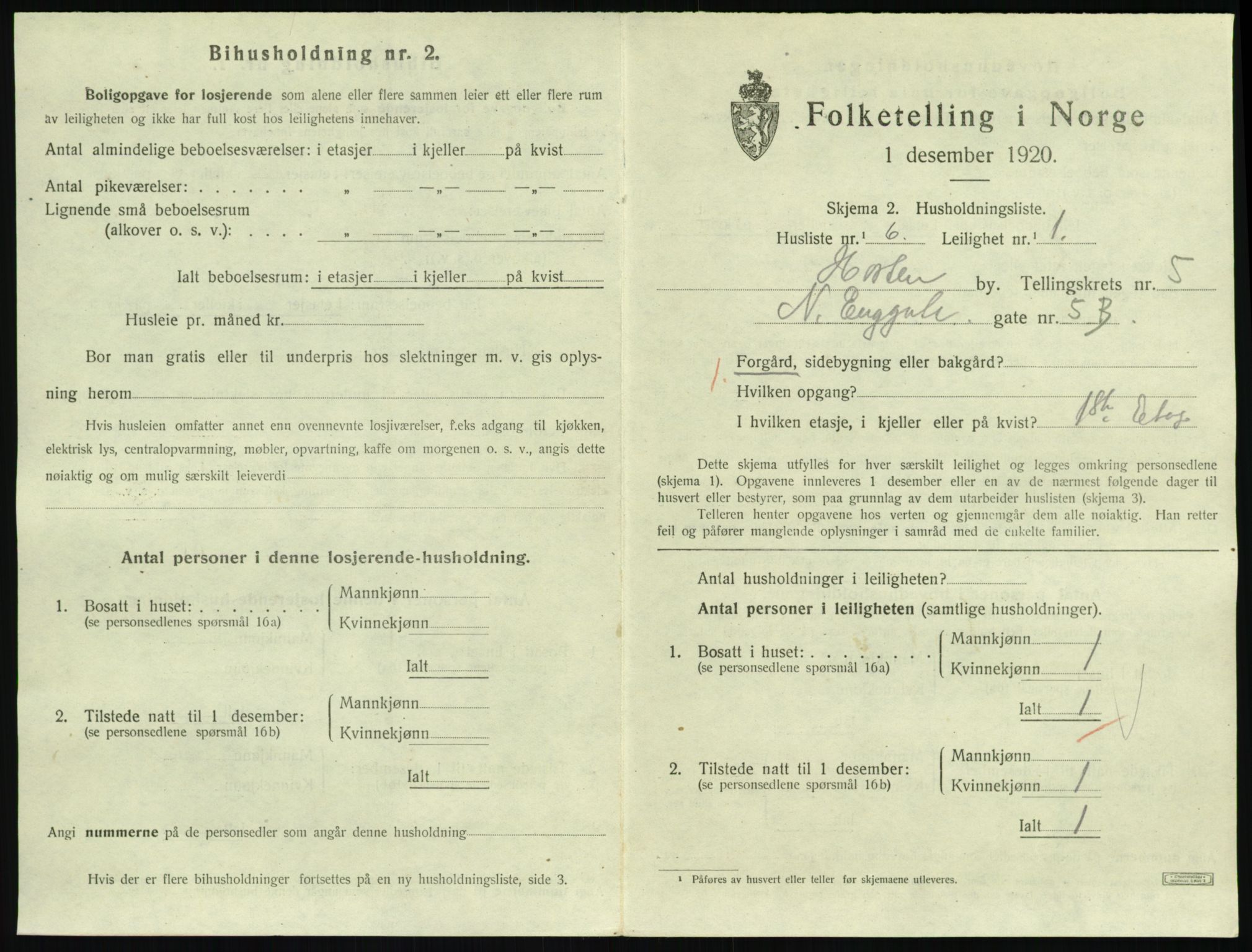 SAKO, Folketelling 1920 for 0703 Horten kjøpstad, 1920, s. 5643