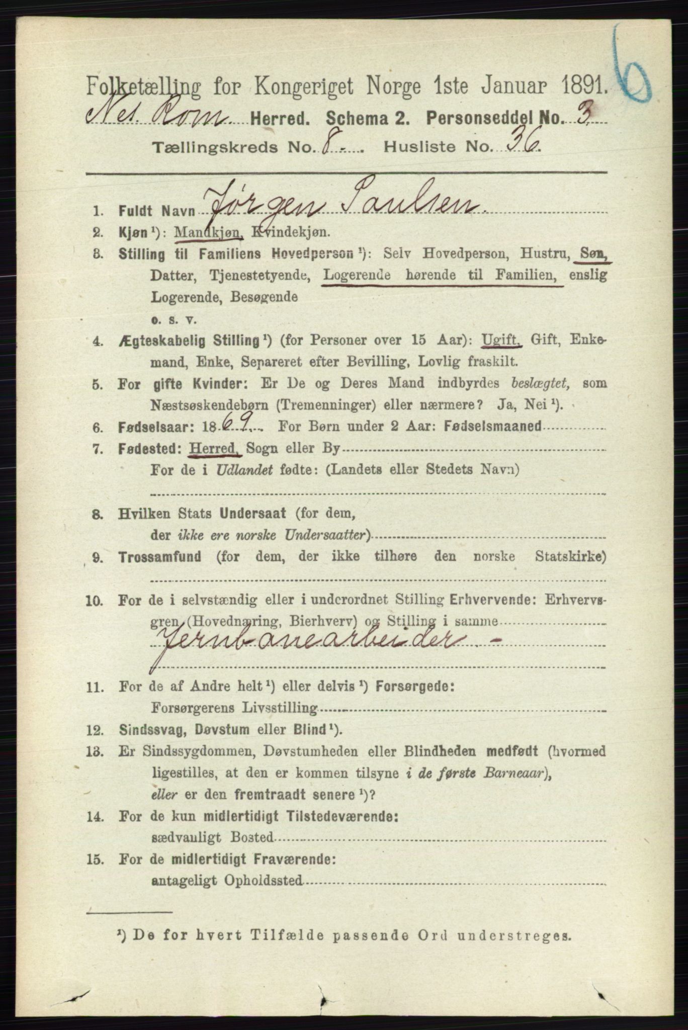 RA, Folketelling 1891 for 0236 Nes herred, 1891, s. 4832