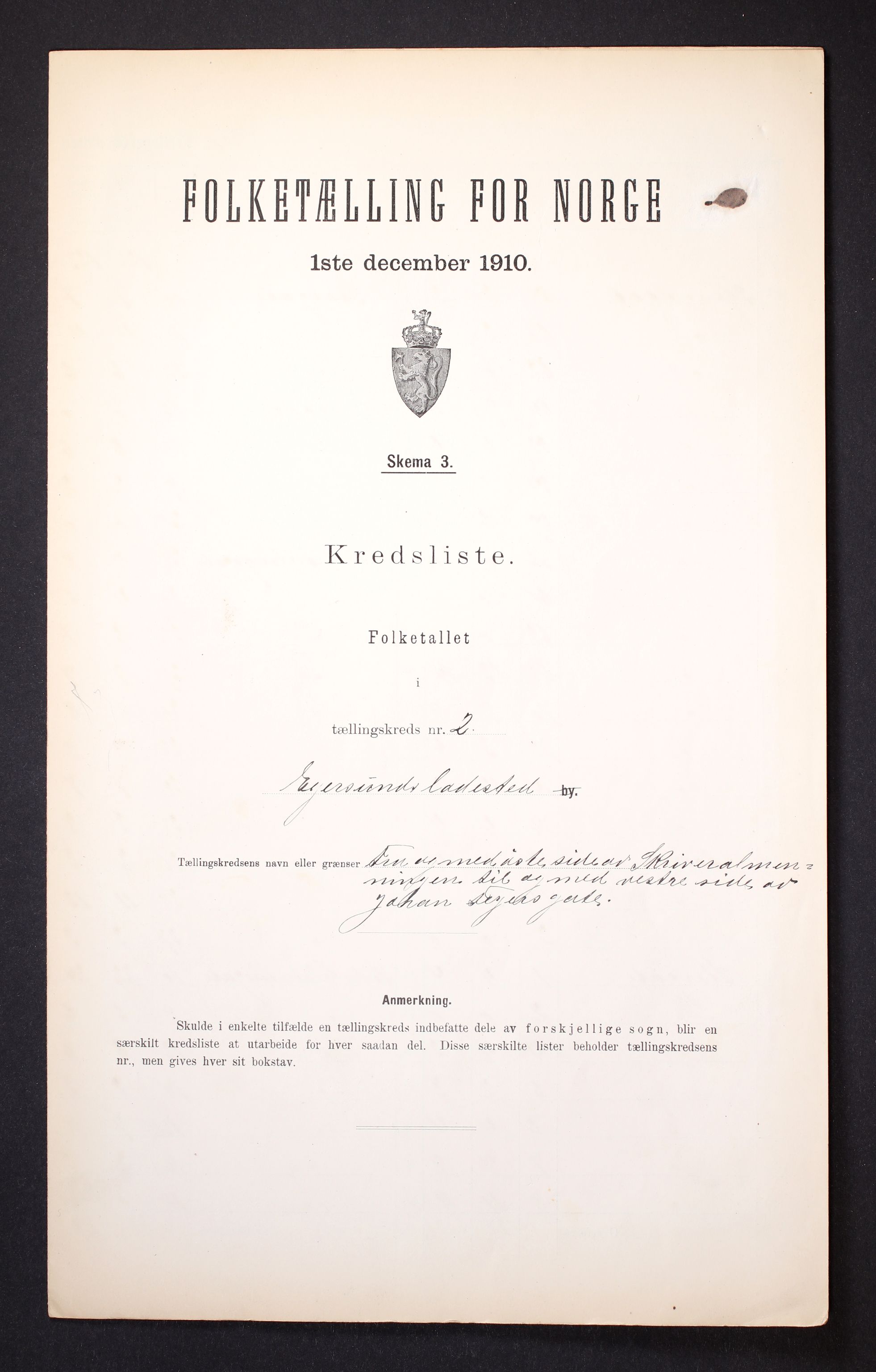 RA, Folketelling 1910 for 1101 Egersund ladested, 1910, s. 8