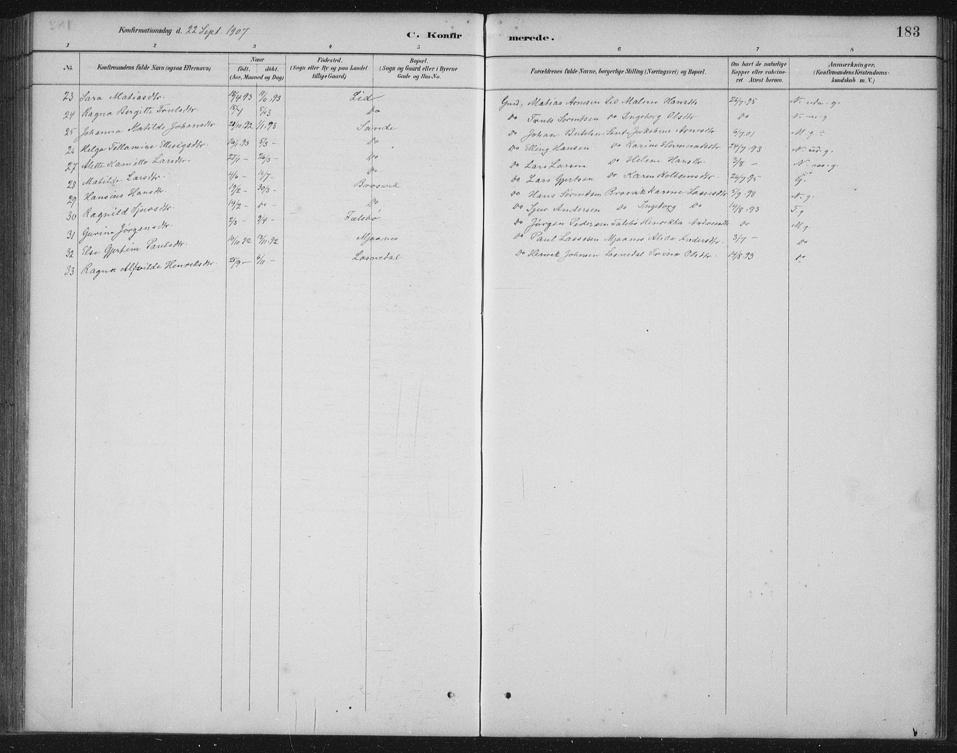Gulen sokneprestembete, AV/SAB-A-80201/H/Hab/Habb/L0003: Klokkerbok nr. B 3, 1884-1907, s. 183