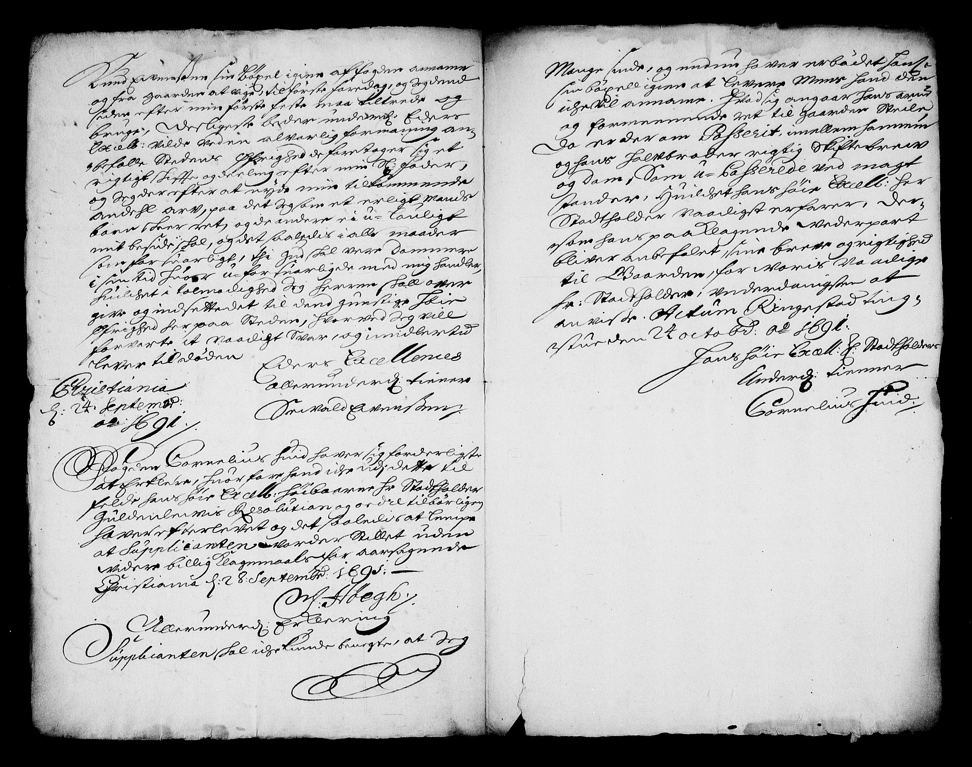 Stattholderembetet 1572-1771, RA/EA-2870/Af/L0004: Avskrifter av vedlegg til originale supplikker, nummerert i samsvar med supplikkbøkene, 1691-1694, s. 238
