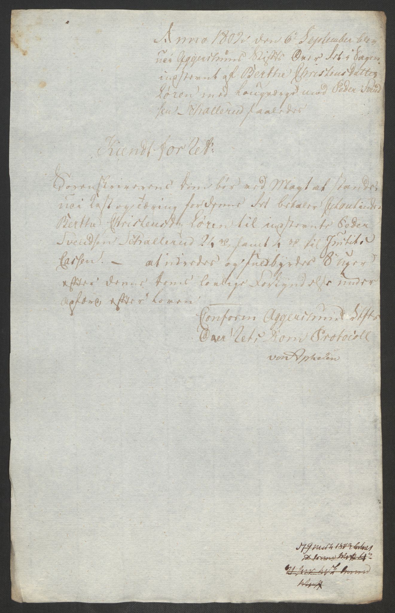 Rentekammeret inntil 1814, Reviderte regnskaper, Fogderegnskap, RA/EA-4092/R11/L0679: Fogderegnskap Nedre Romerike, 1803, s. 366