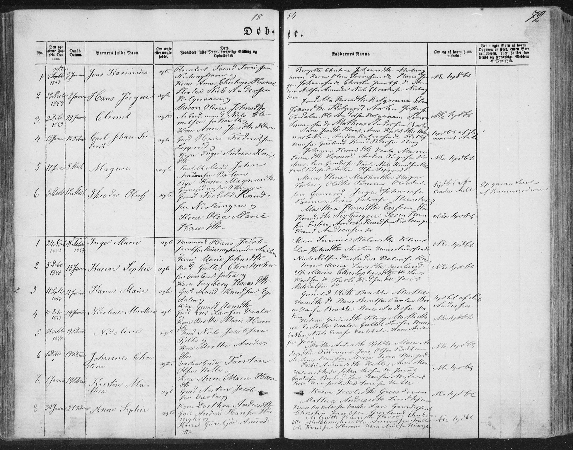 Brunlanes kirkebøker, AV/SAKO-A-342/F/Fa/L0004: Ministerialbok nr. I 4, 1846-1862, s. 72