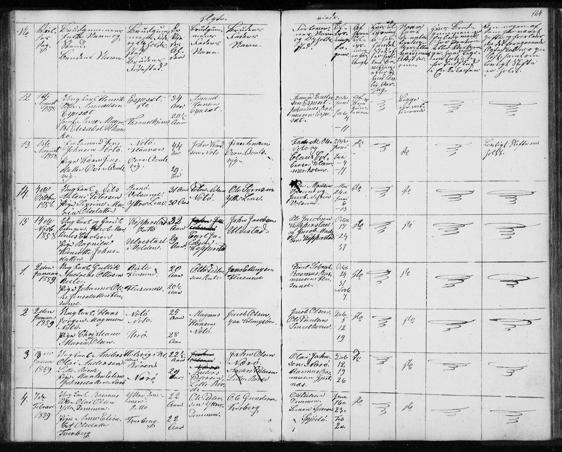 Ministerialprotokoller, klokkerbøker og fødselsregistre - Møre og Romsdal, AV/SAT-A-1454/507/L0079: Klokkerbok nr. 507C02, 1854-1877, s. 164