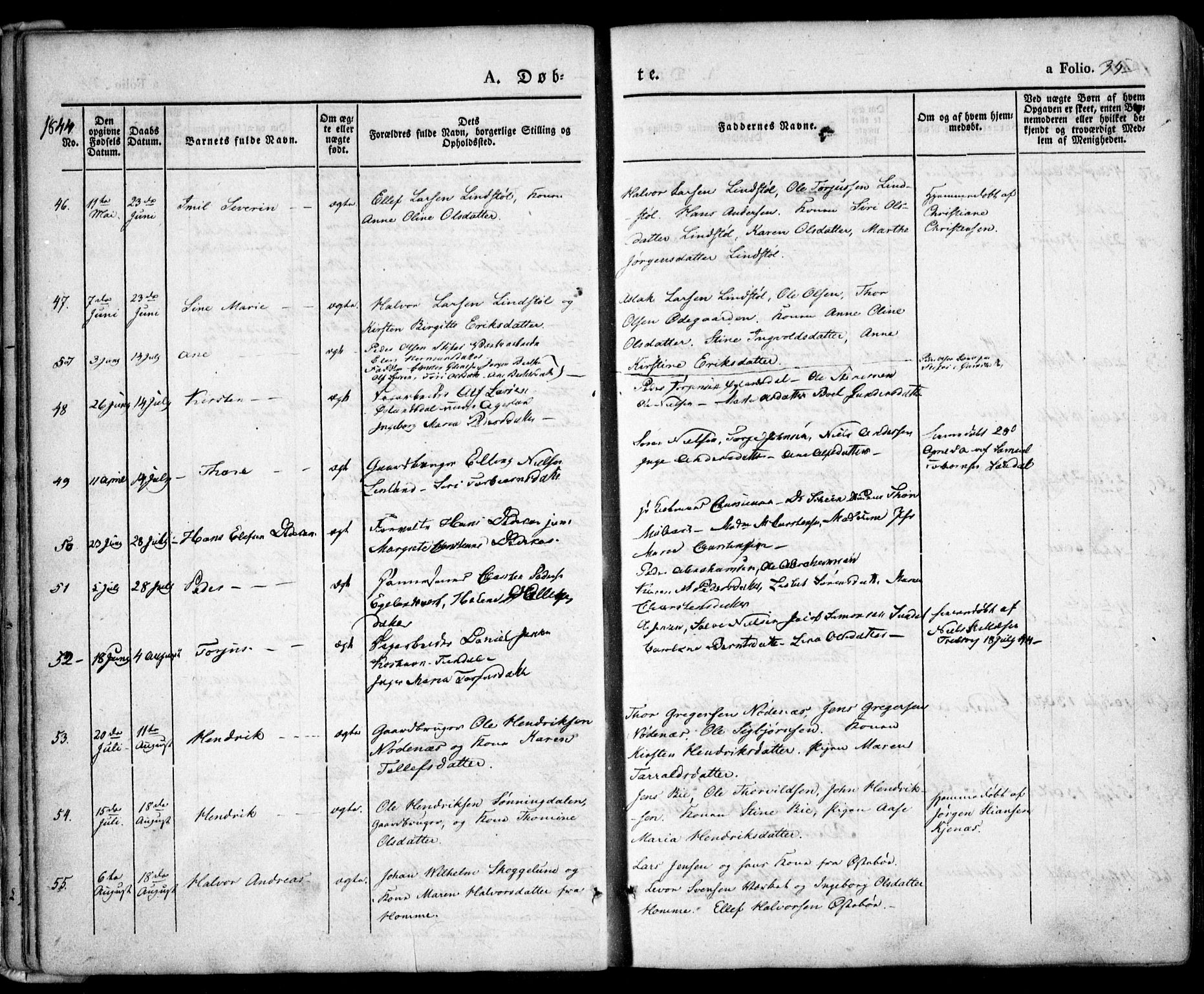 Søndeled sokneprestkontor, SAK/1111-0038/F/Fa/L0002: Ministerialbok nr. A 2, 1839-1860, s. 35