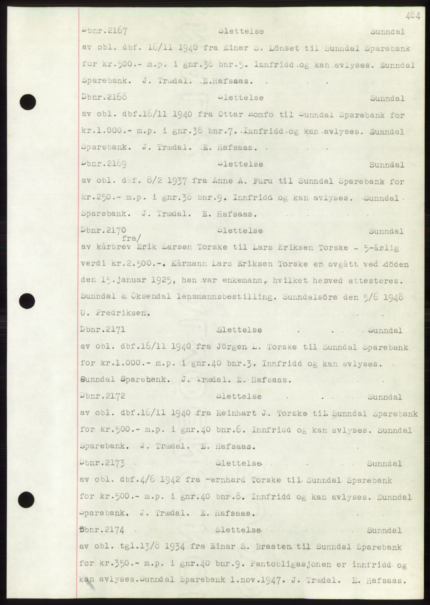 Nordmøre sorenskriveri, SAT/A-4132/1/2/2Ca: Pantebok nr. C82b, 1946-1951, Dagboknr: 2167/1948