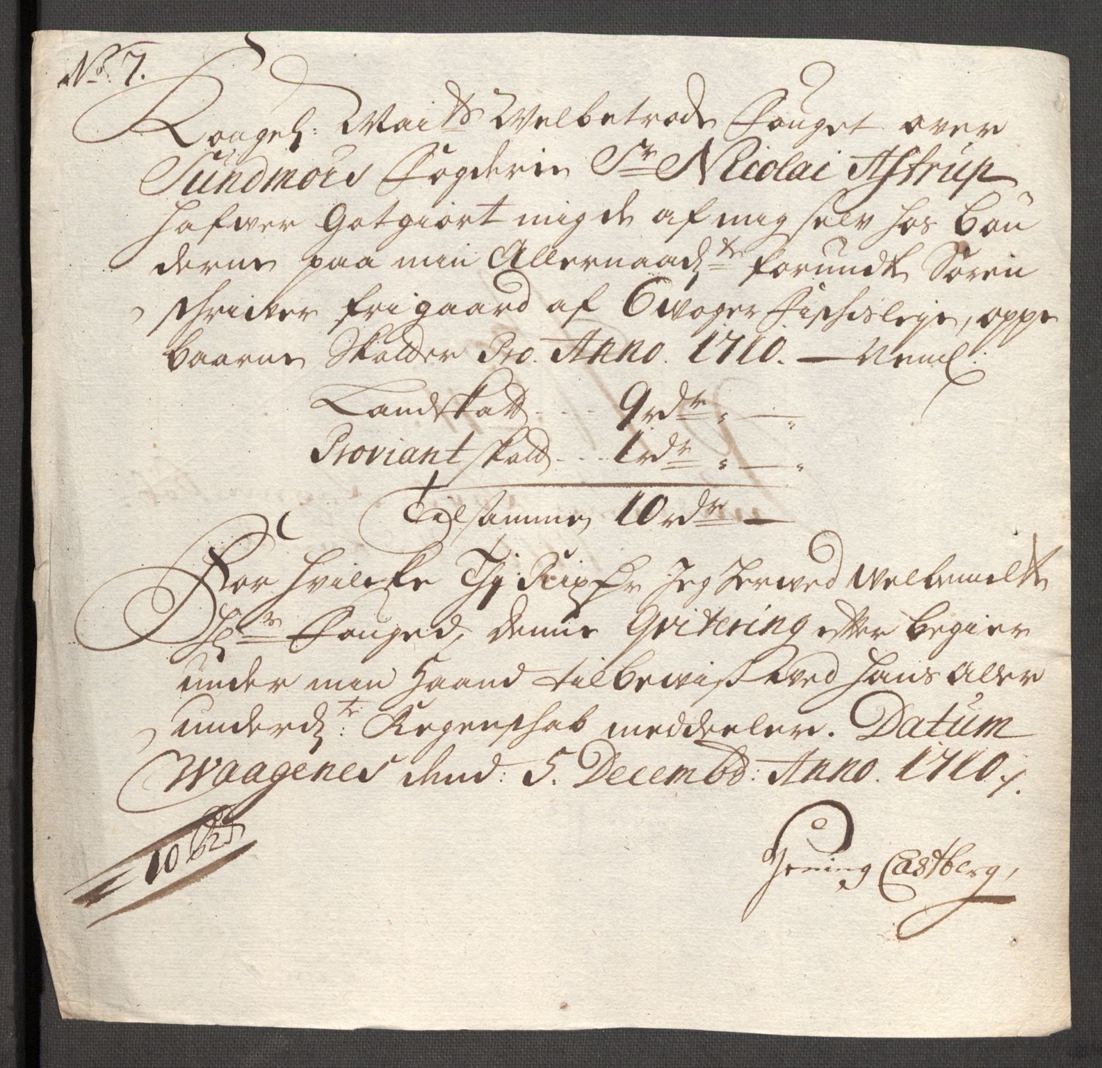 Rentekammeret inntil 1814, Reviderte regnskaper, Fogderegnskap, AV/RA-EA-4092/R54/L3563: Fogderegnskap Sunnmøre, 1710, s. 134