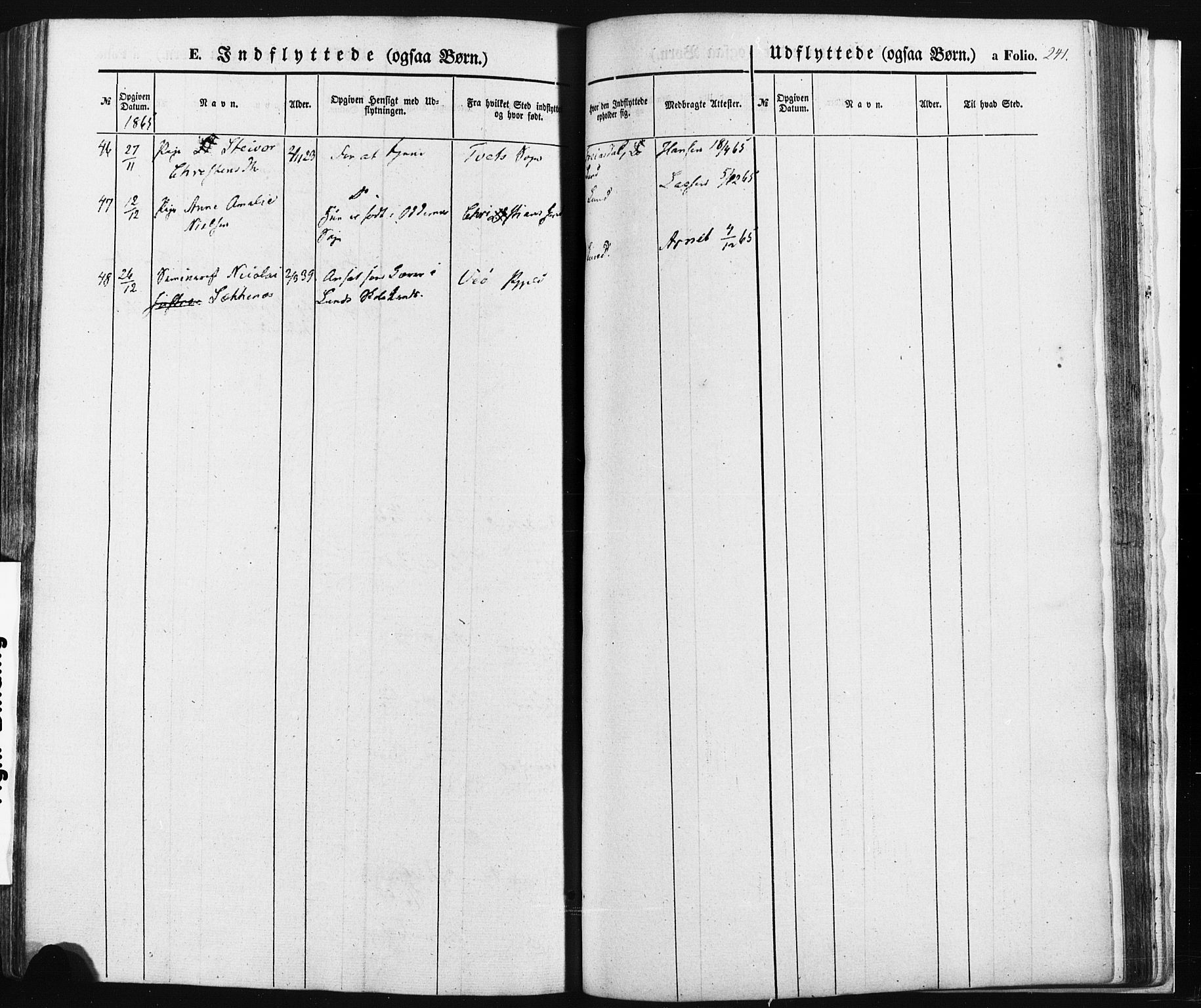 Oddernes sokneprestkontor, AV/SAK-1111-0033/F/Fa/Faa/L0007: Ministerialbok nr. A 7, 1851-1863, s. 241