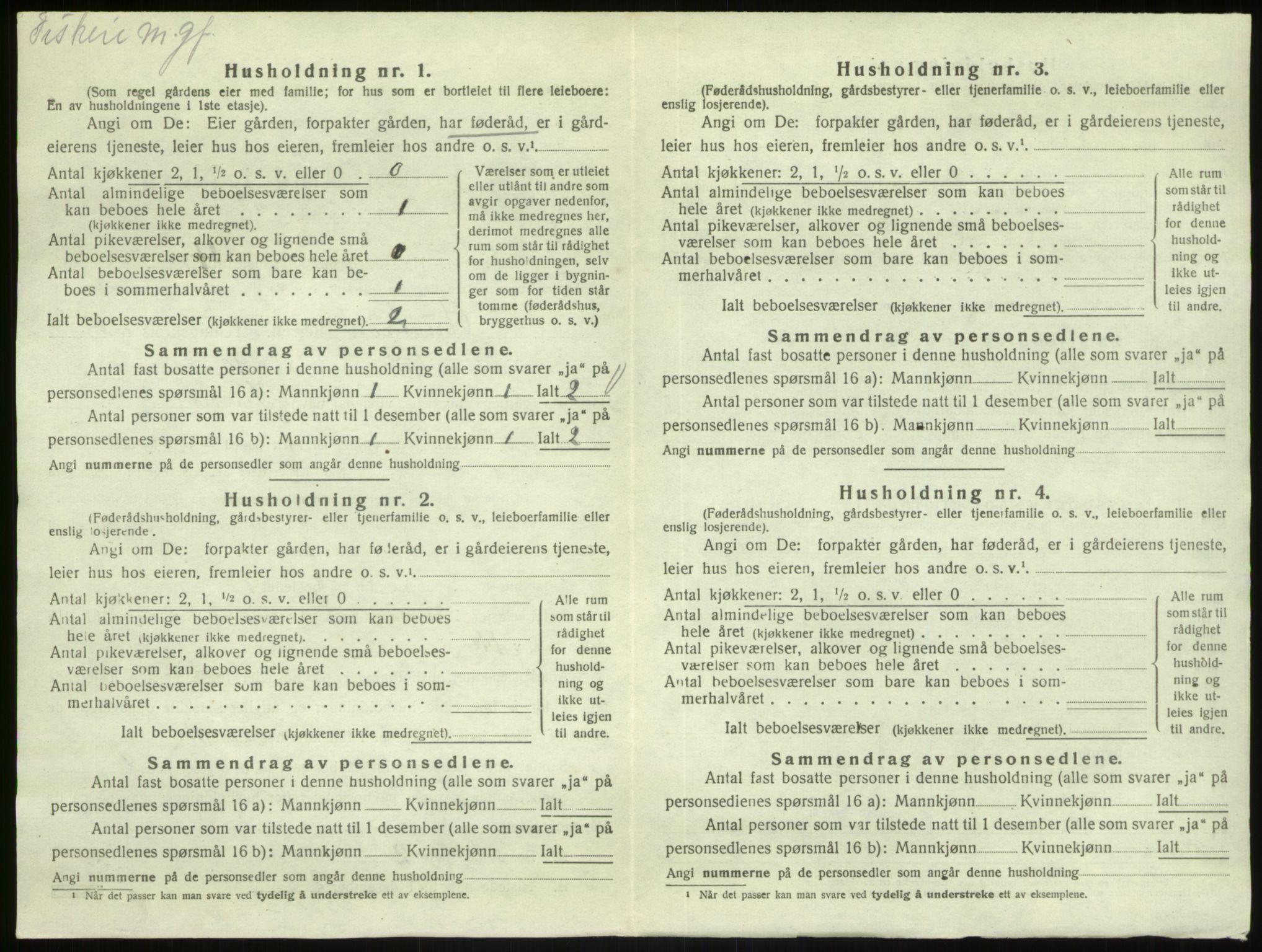 SAB, Folketelling 1920 for 1264 Austrheim herred, 1920, s. 945