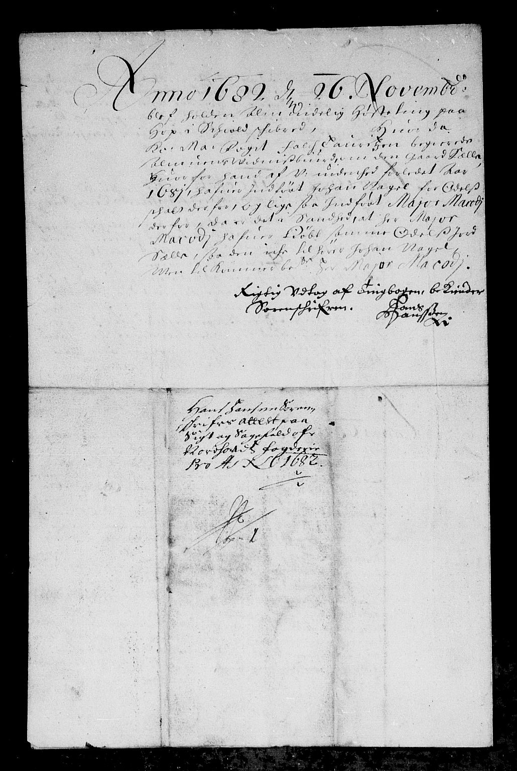 Rentekammeret inntil 1814, Reviderte regnskaper, Stiftamtstueregnskaper, Bergen stiftamt, AV/RA-EA-6043/R/Rc/L0062: Bergen stiftamt, 1682