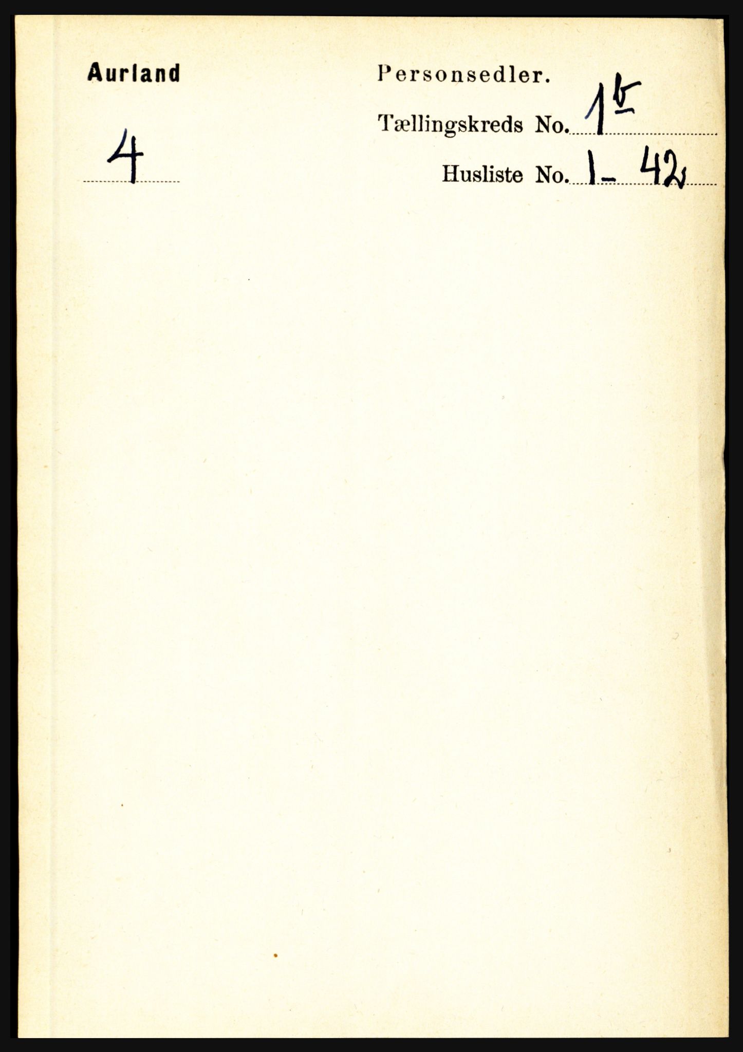 RA, Folketelling 1891 for 1421 Aurland herred, 1891, s. 153
