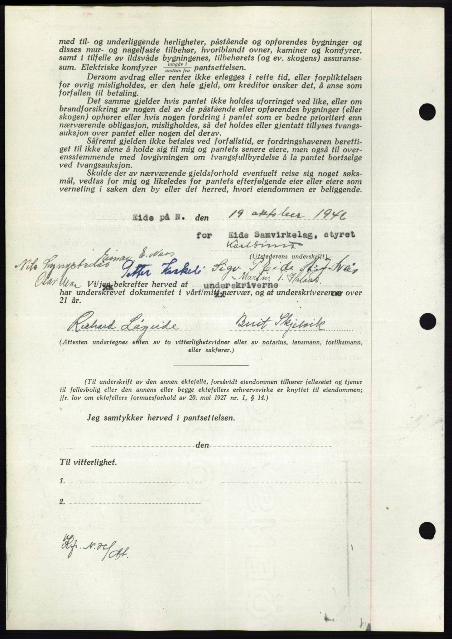 Nordmøre sorenskriveri, AV/SAT-A-4132/1/2/2Ca: Pantebok nr. B95, 1946-1947, Dagboknr: 2322/1946