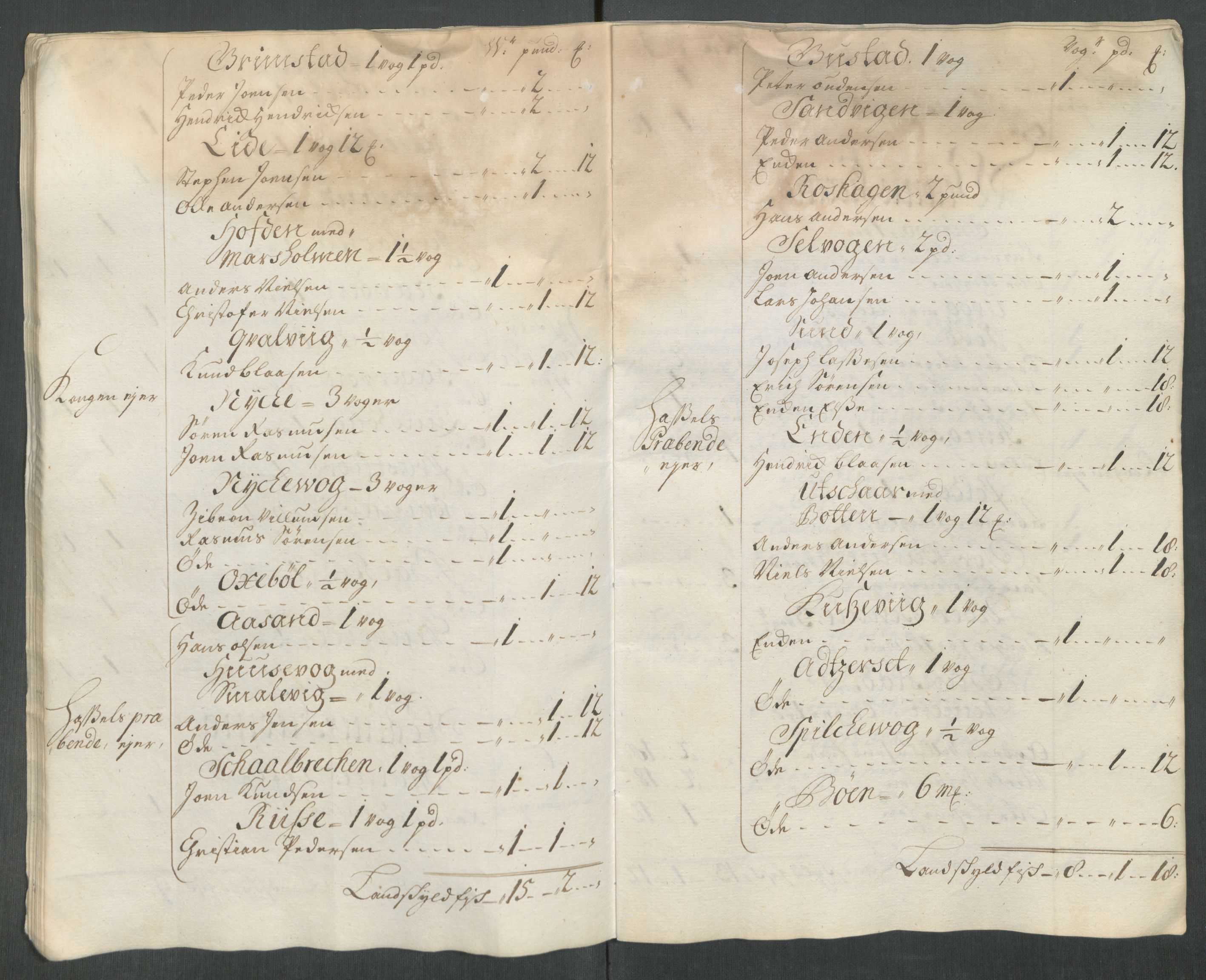 Rentekammeret inntil 1814, Reviderte regnskaper, Fogderegnskap, AV/RA-EA-4092/R67/L4682: Fogderegnskap Vesterålen, Andenes og Lofoten, 1716, s. 44
