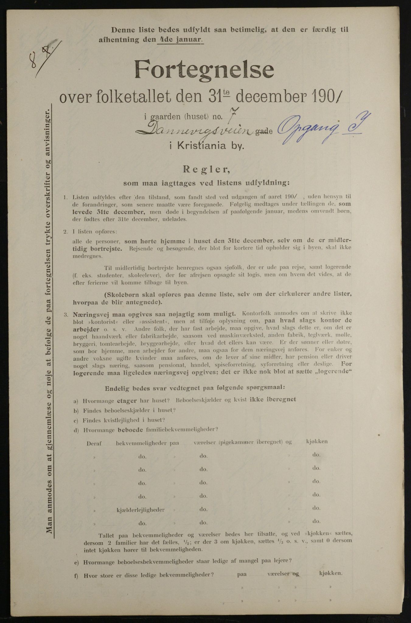 OBA, Kommunal folketelling 31.12.1901 for Kristiania kjøpstad, 1901, s. 2475