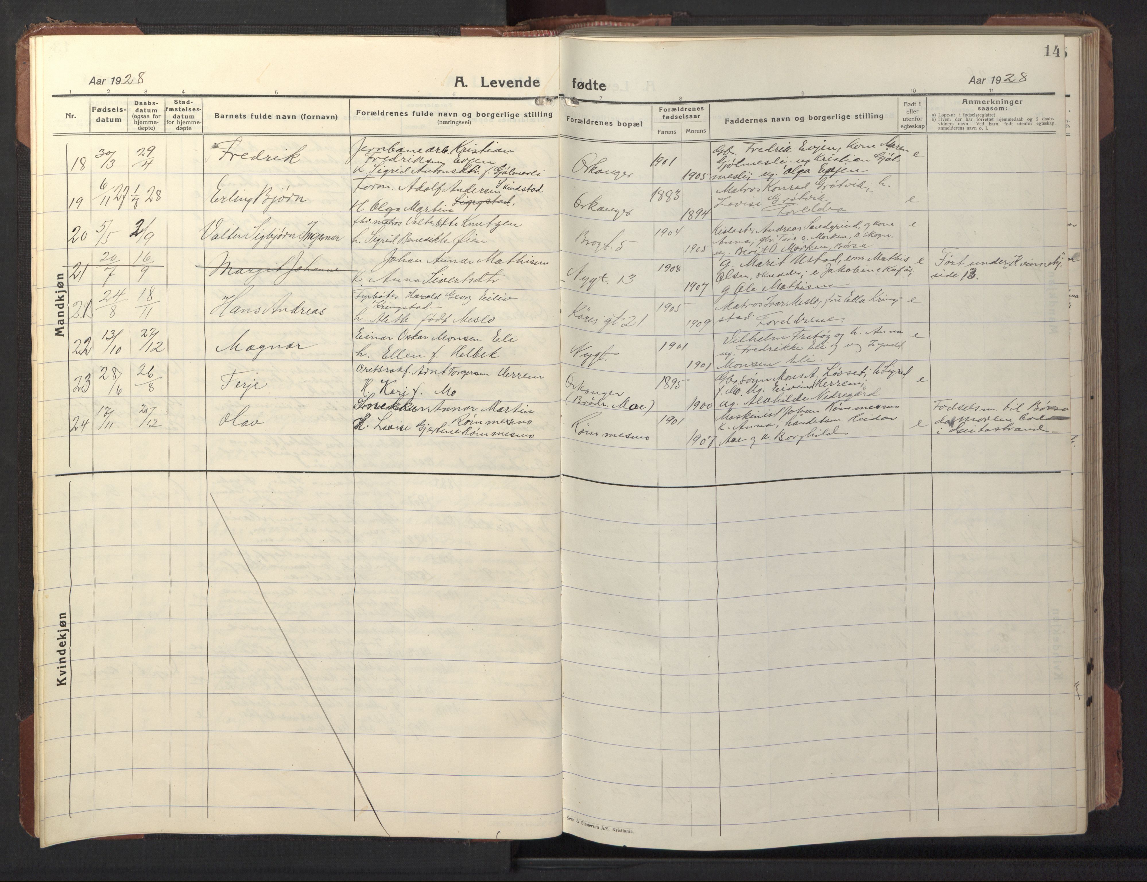 Ministerialprotokoller, klokkerbøker og fødselsregistre - Sør-Trøndelag, SAT/A-1456/669/L0832: Klokkerbok nr. 669C02, 1925-1953, s. 14