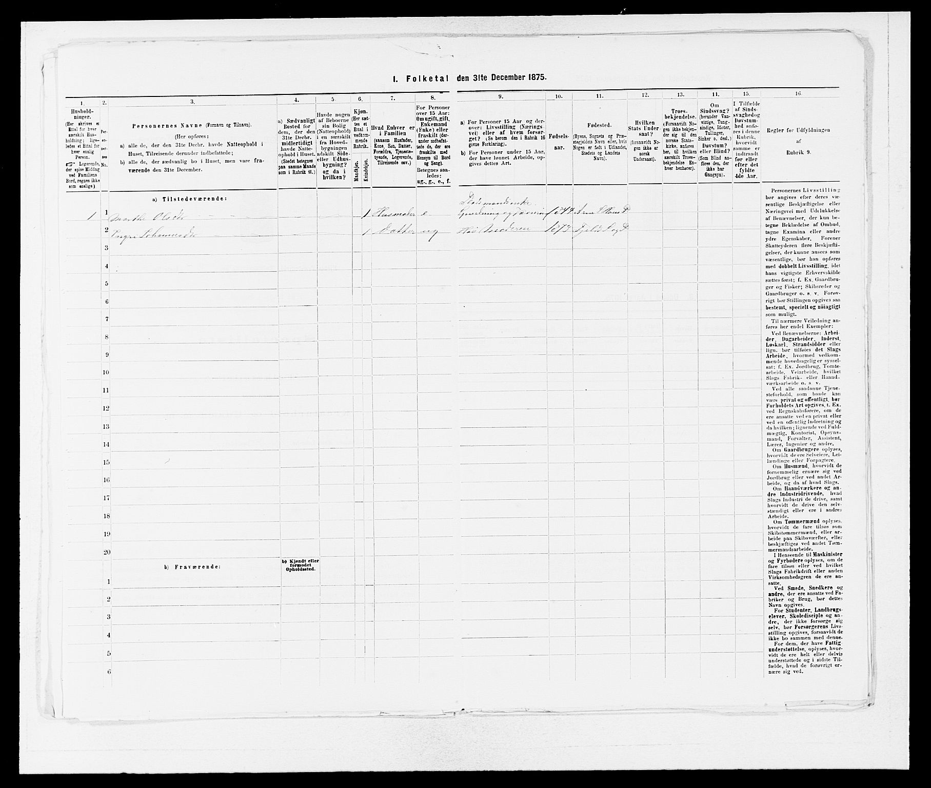 SAB, Folketelling 1875 for 1246P Fjell prestegjeld, 1875, s. 412