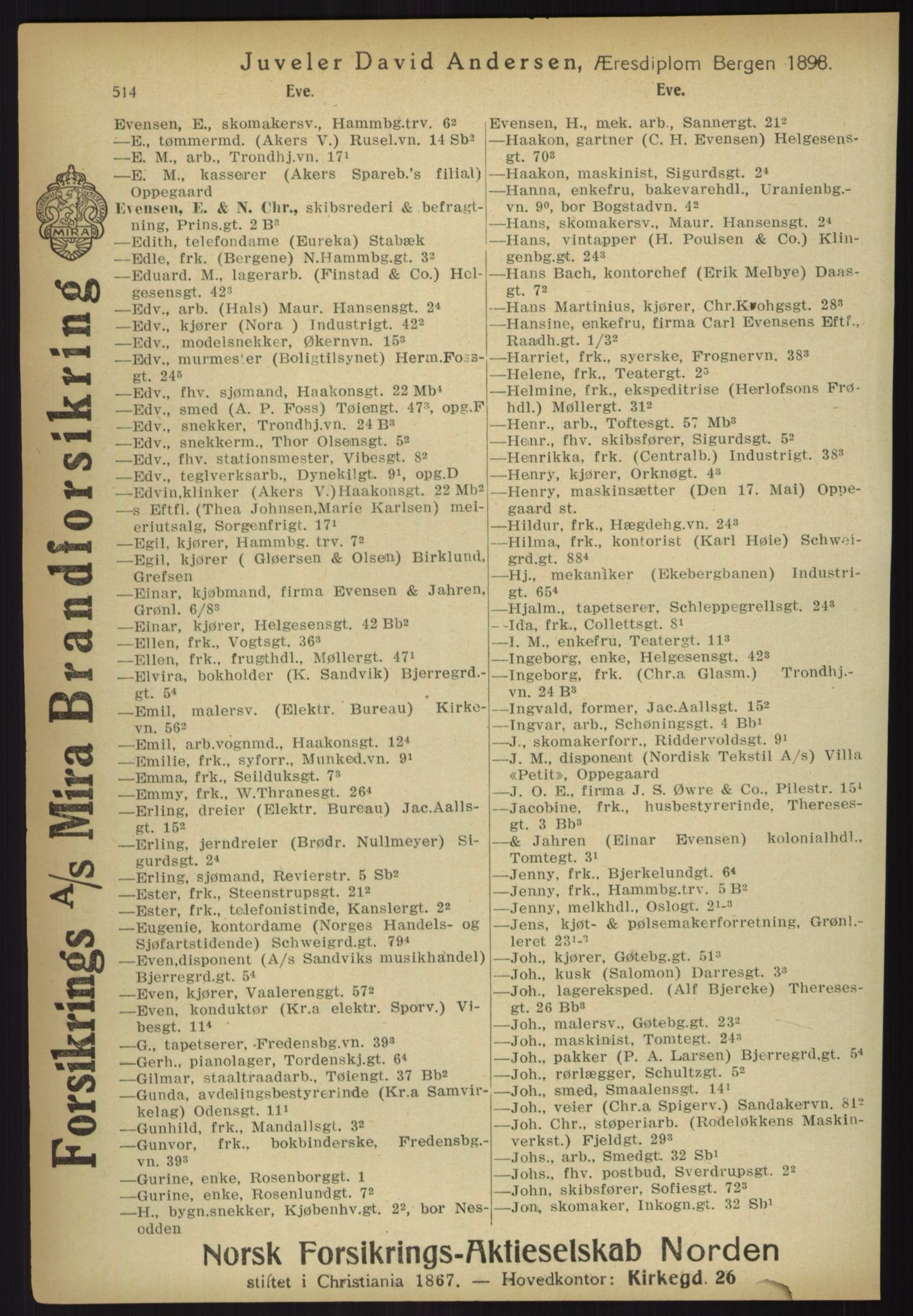 Kristiania/Oslo adressebok, PUBL/-, 1918, s. 539